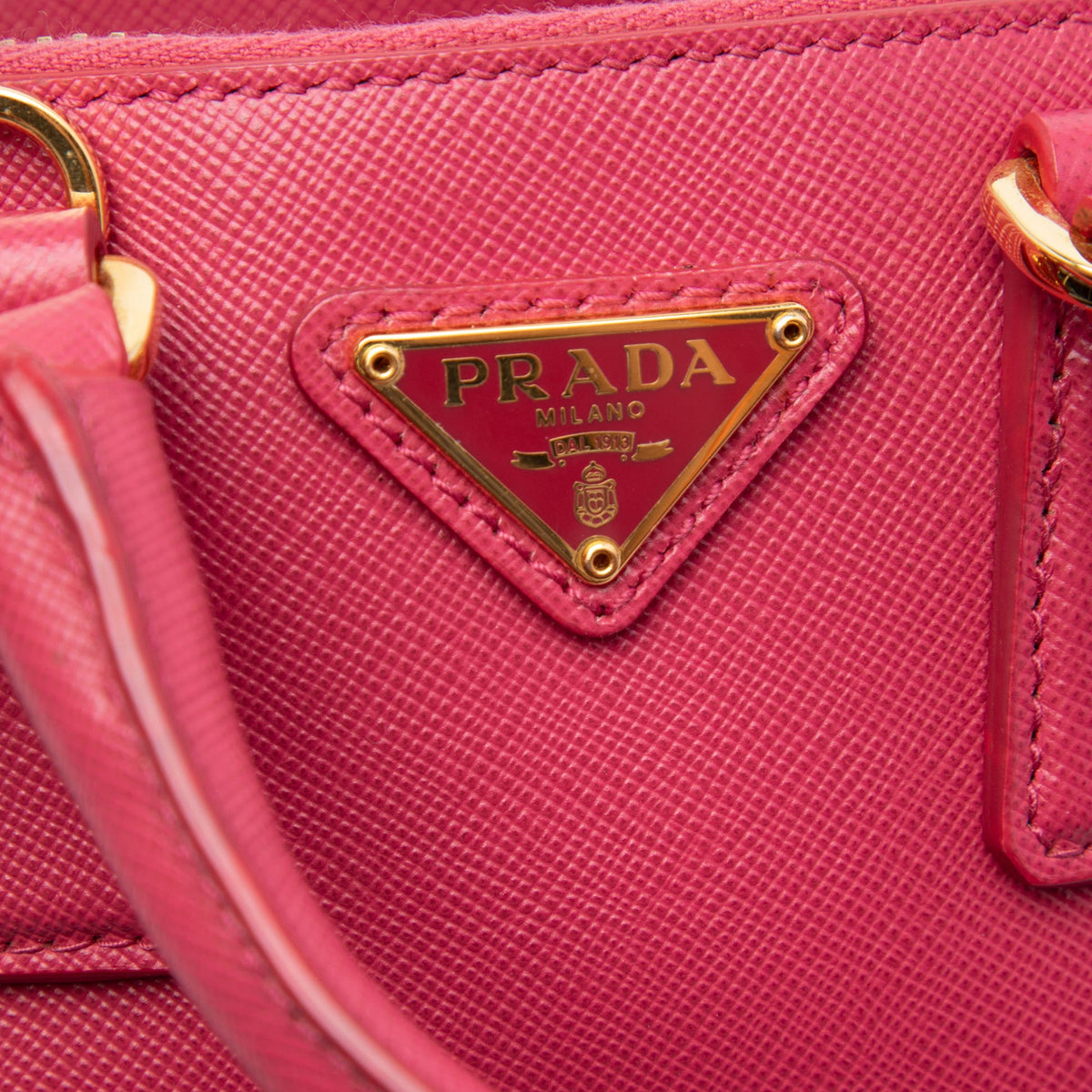 Prada Mini Saffiano Lux Promenade Satchel — Pink