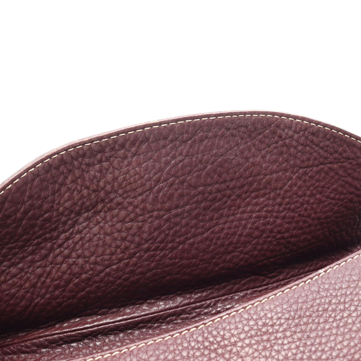 Celine Leather Buckle Handbag — Red