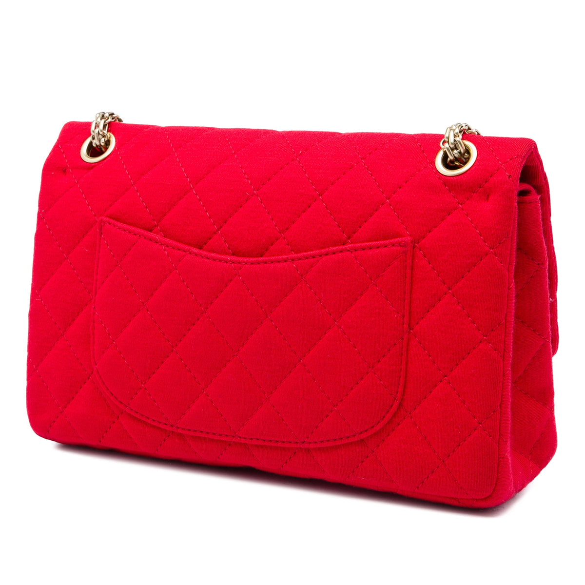 Chanel Quilted Jersey Reissue 2.55 Double Flap 226 — Red