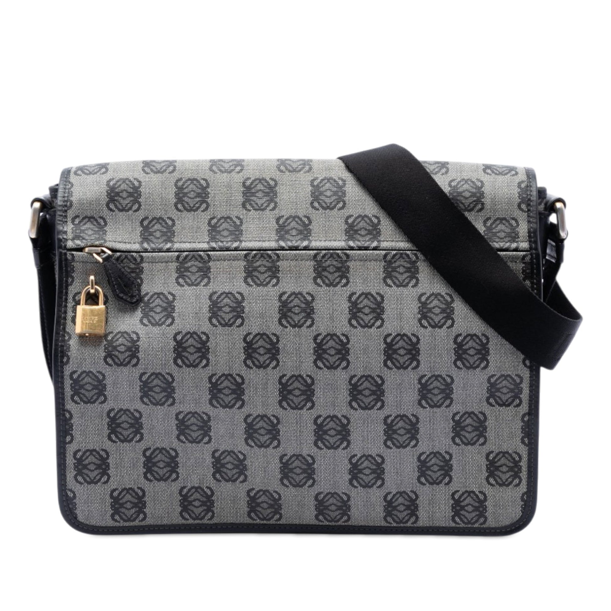 LOEWE Anagram Coated Canvas Messenger Bag