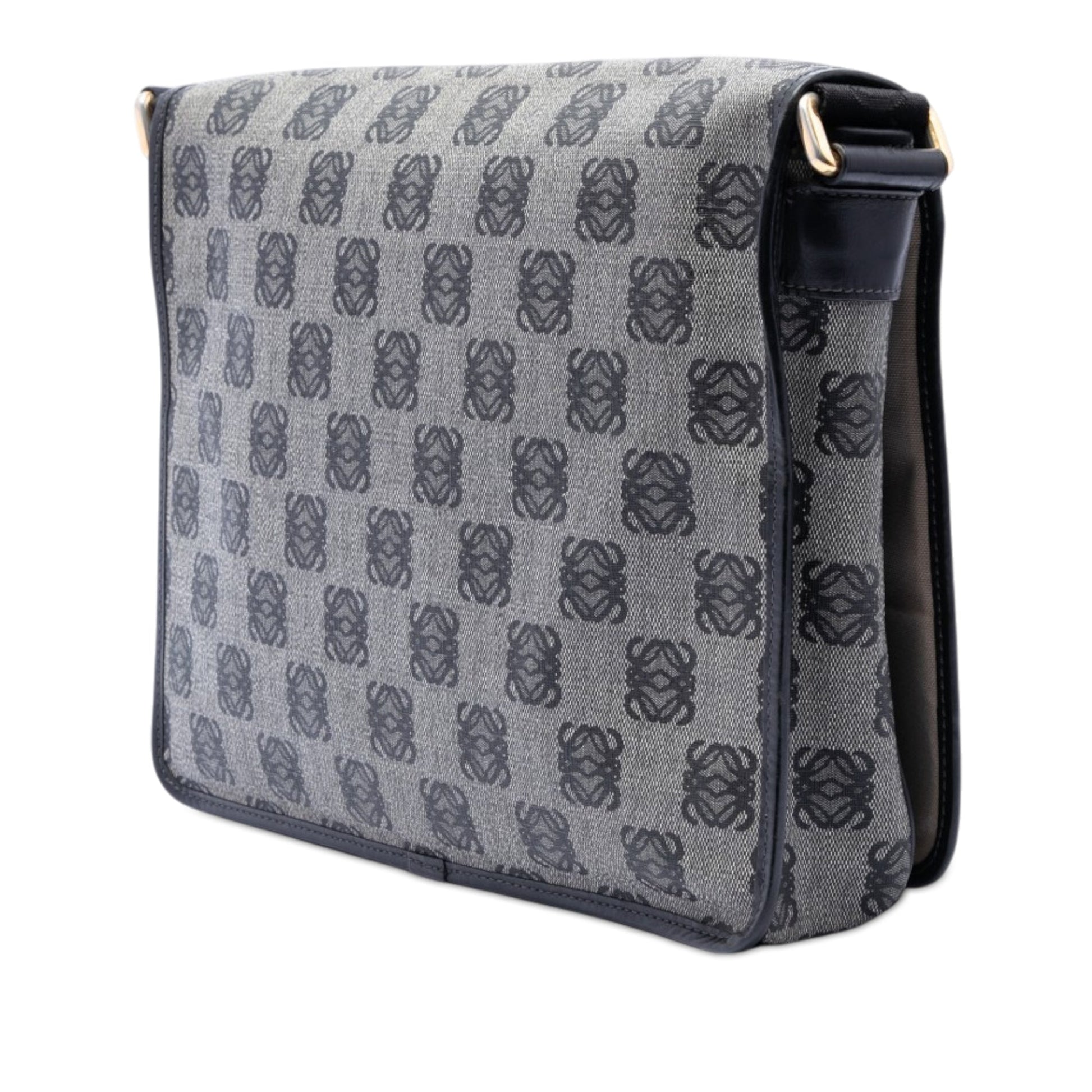 LOEWE Anagram Coated Canvas Messenger Bag