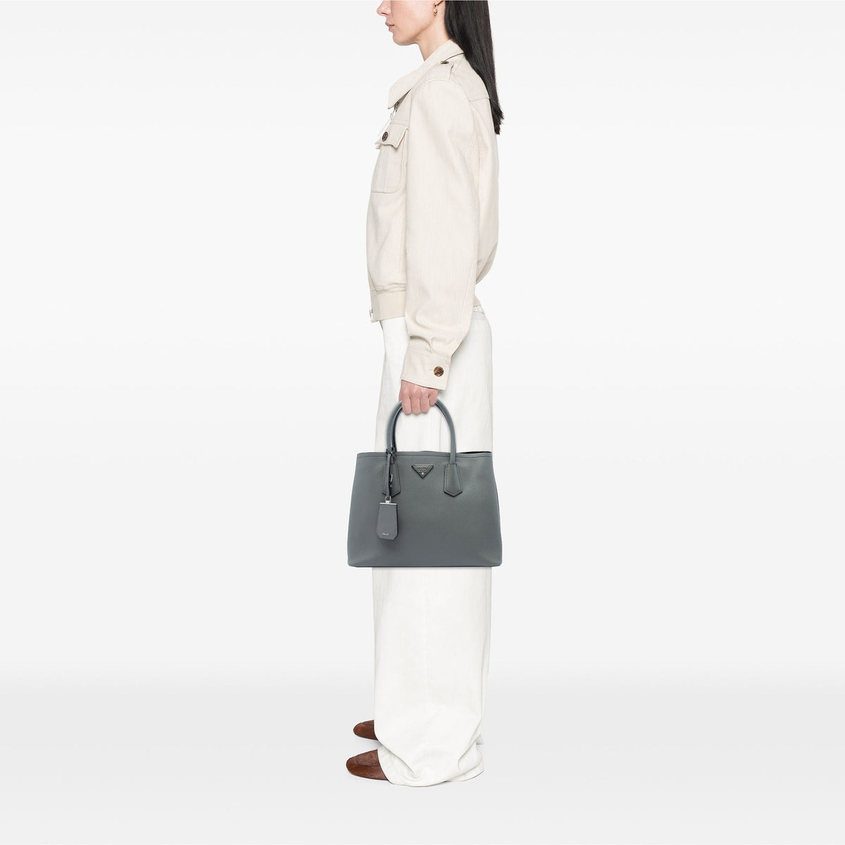 Prada Medium Saffiano Cuir Double Satchel