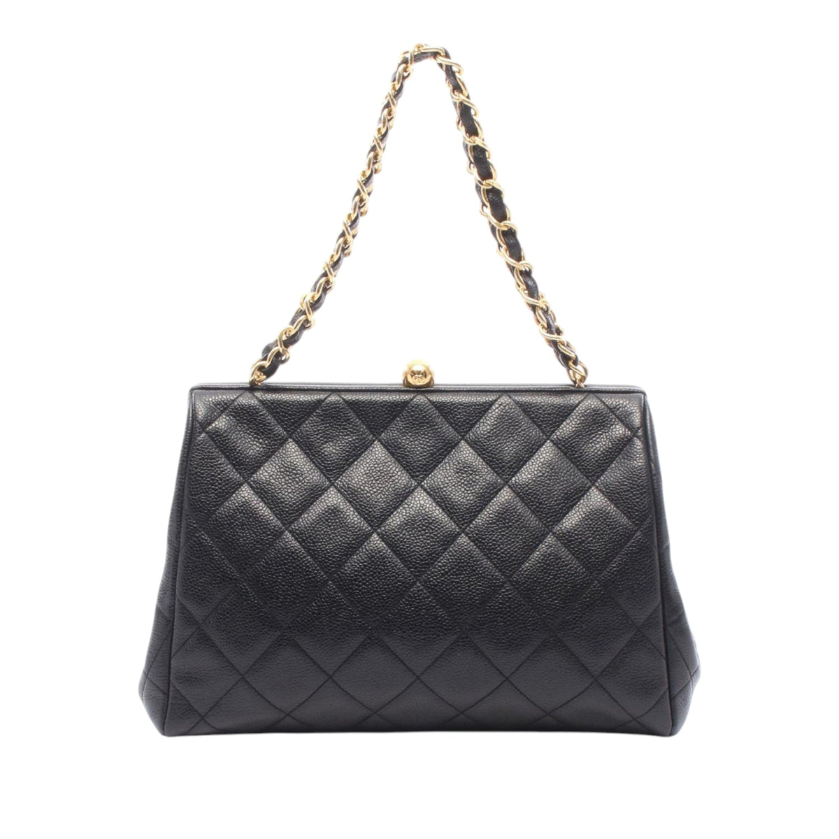 Chanel Quilted Caviar Kisslock Shoulder Bag