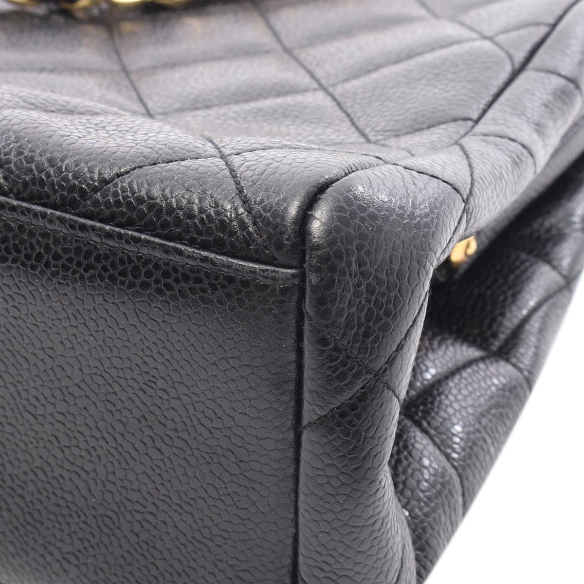 Chanel Quilted Caviar Kisslock Shoulder Bag