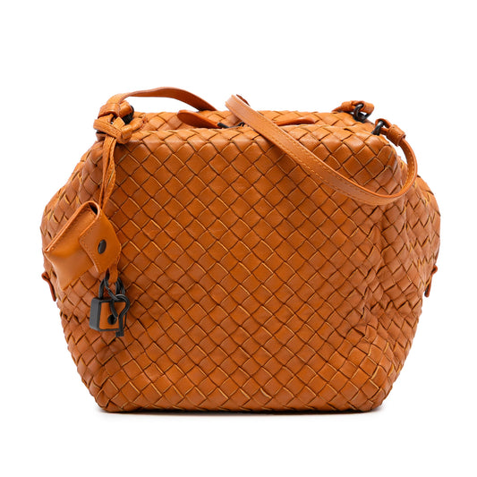 Bottega Veneta Nappa Intrecciato Cube Crossbody