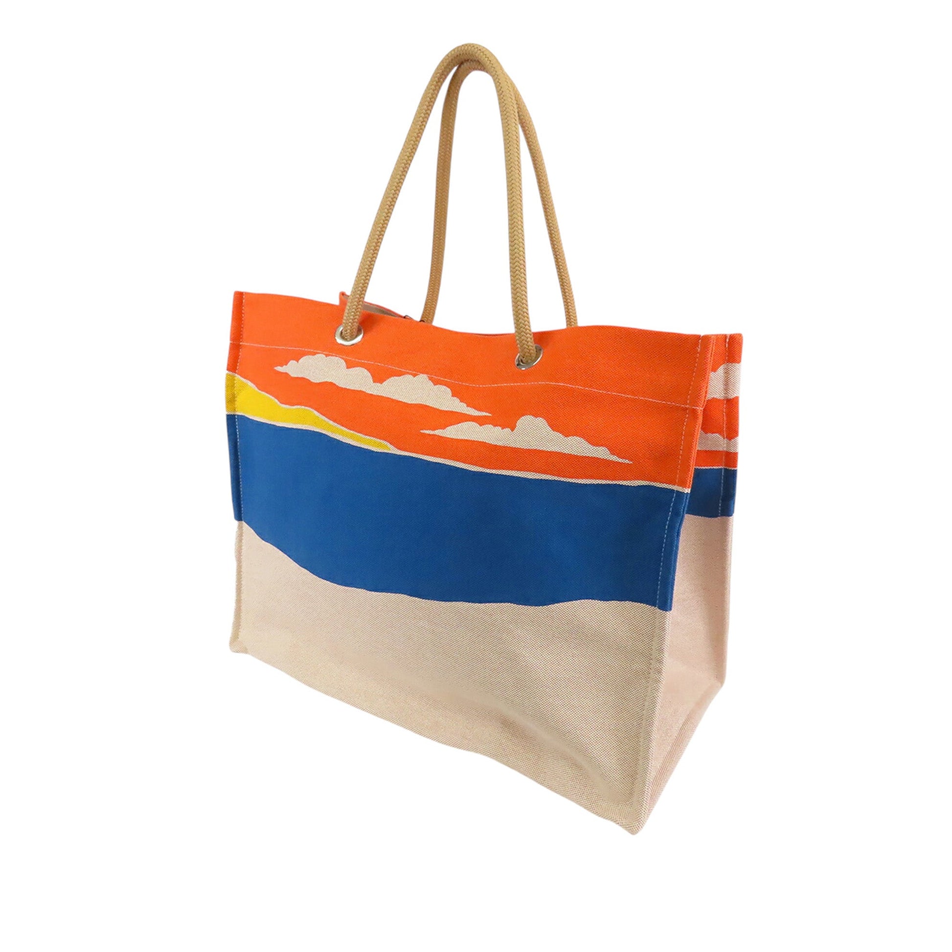 Hermès Toile Escale a la Plage Beach Bag