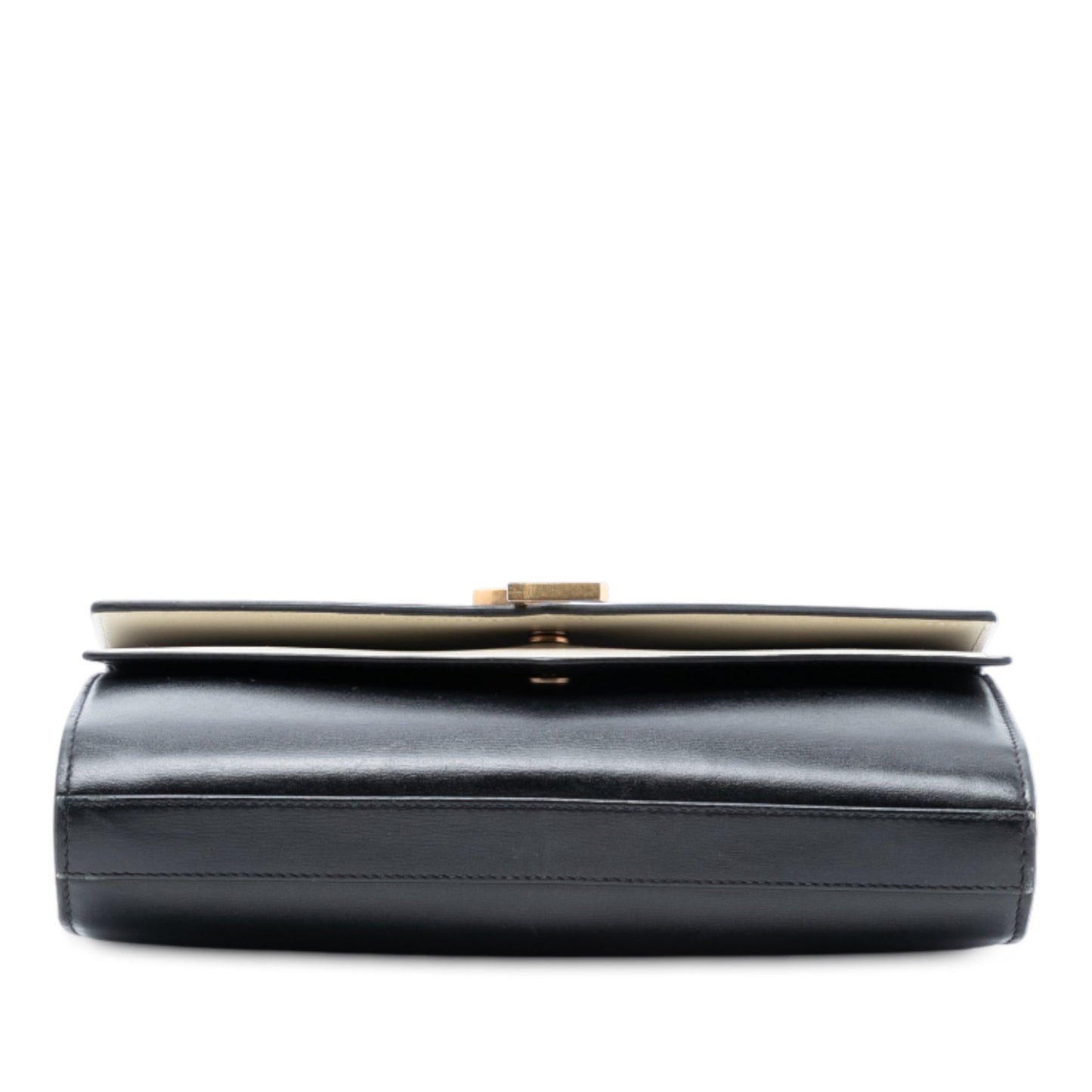 Saint Laurent Bicolor Leather Monogram Sulpice Wallet on Chain