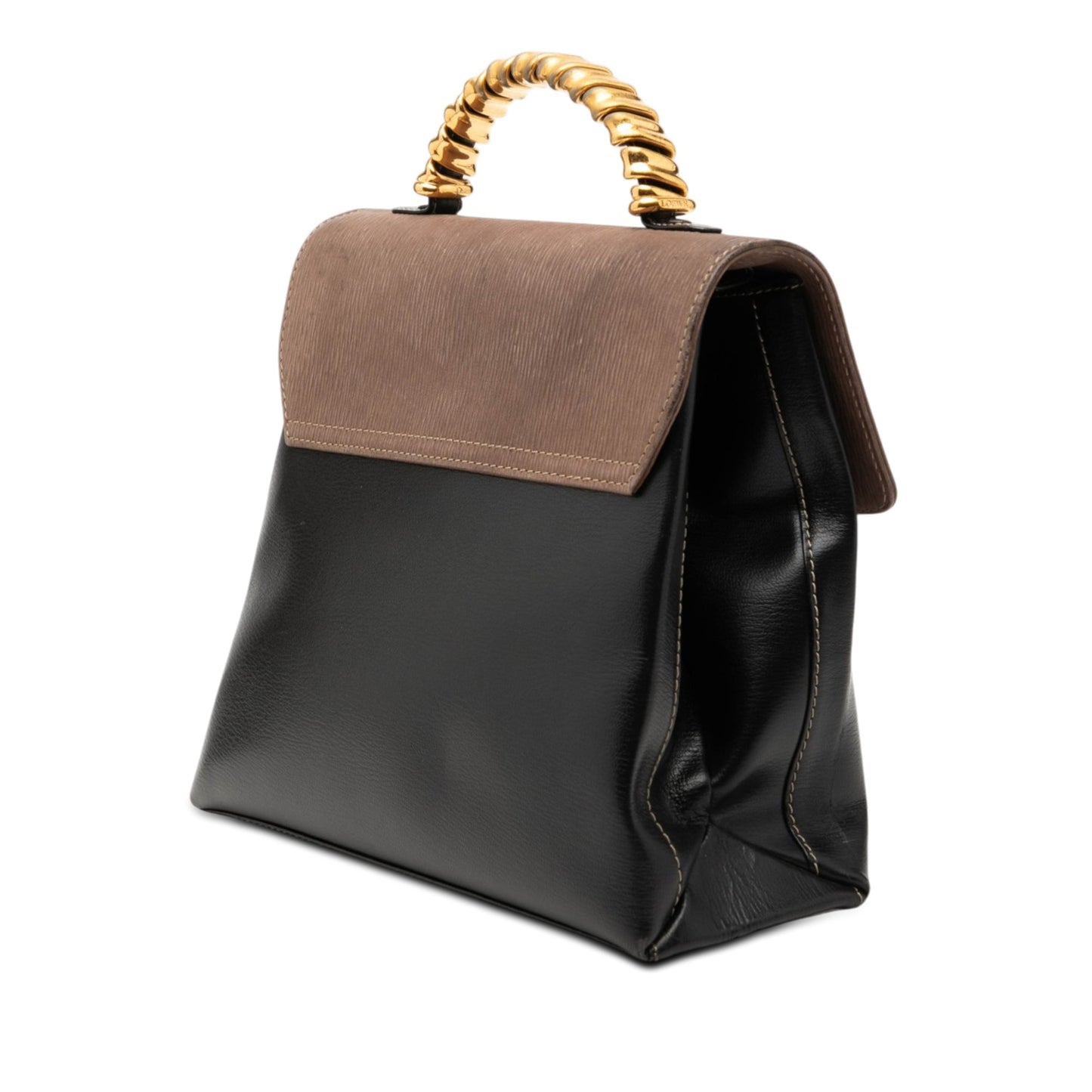 LOEWE Bicolor Leather Velazquez Twist Top Handle Bag