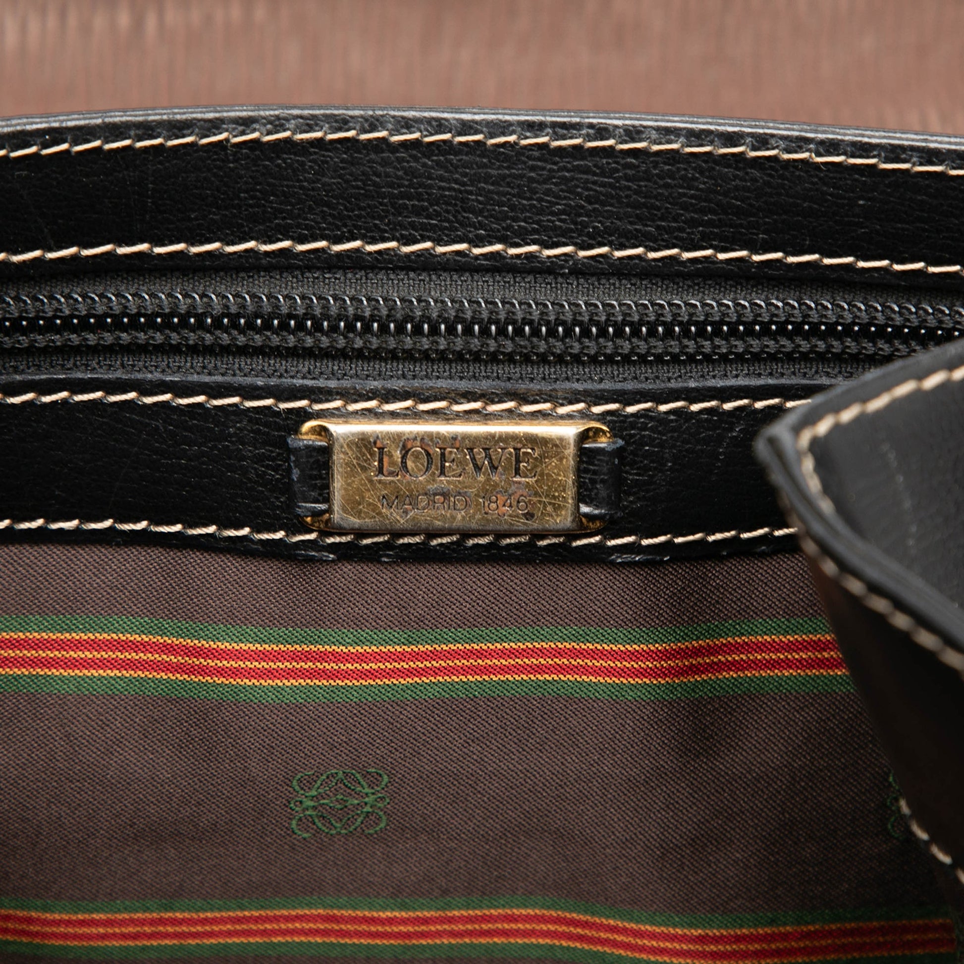 LOEWE Bicolor Leather Velazquez Twist Top Handle Bag