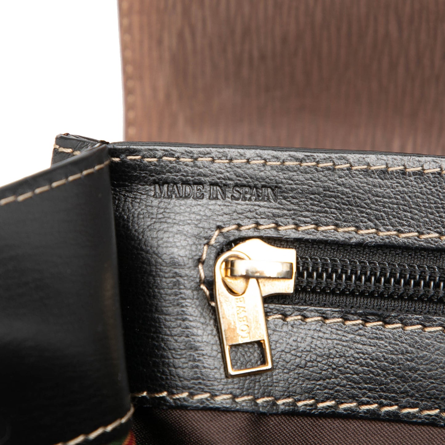 LOEWE Bicolor Leather Velazquez Twist Top Handle Bag