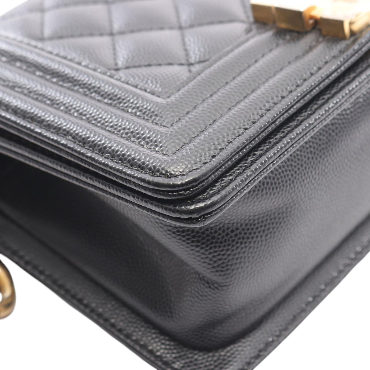 Chanel Small Quilted Caviar Boy Flap