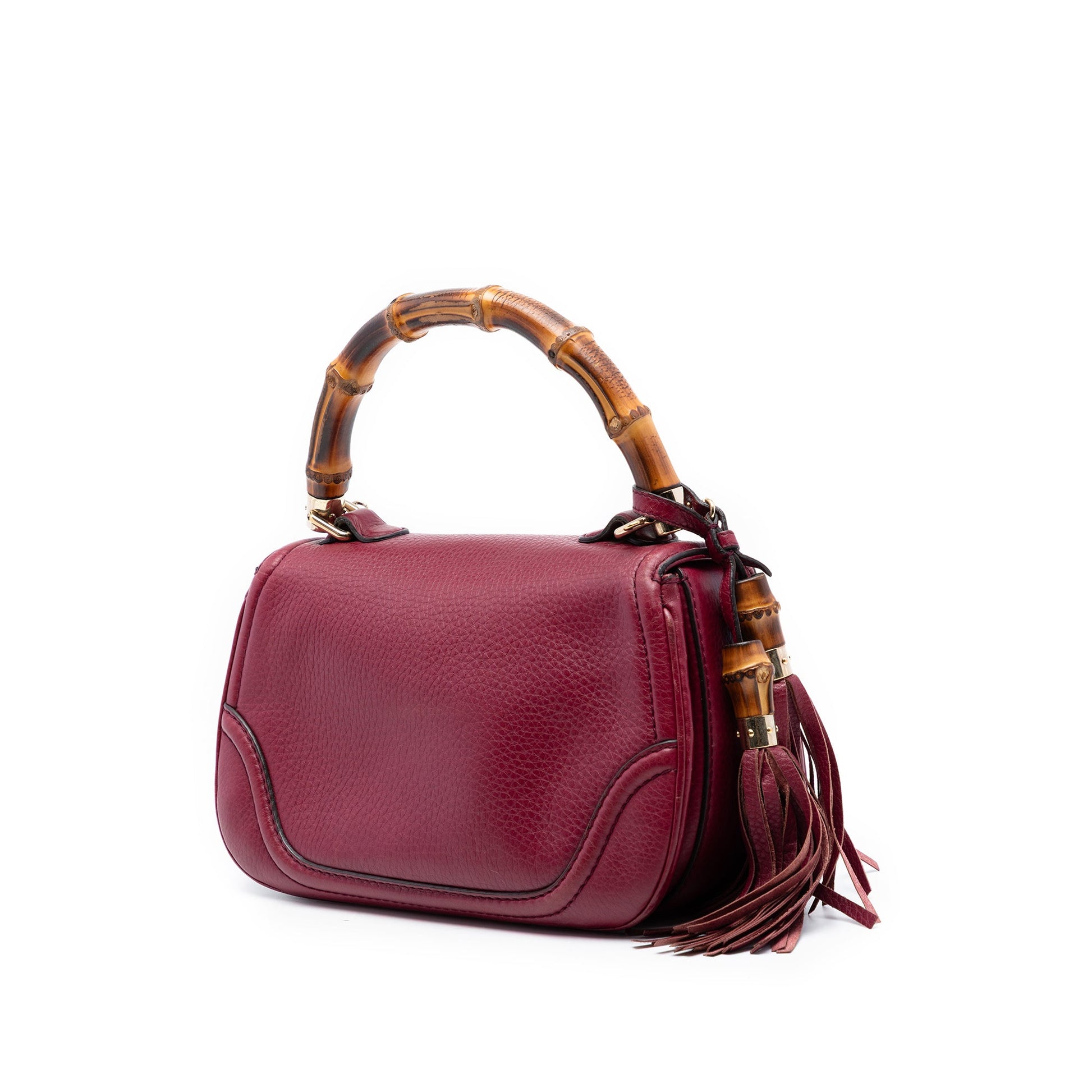 Gucci Medium Leather New Bamboo Satchel