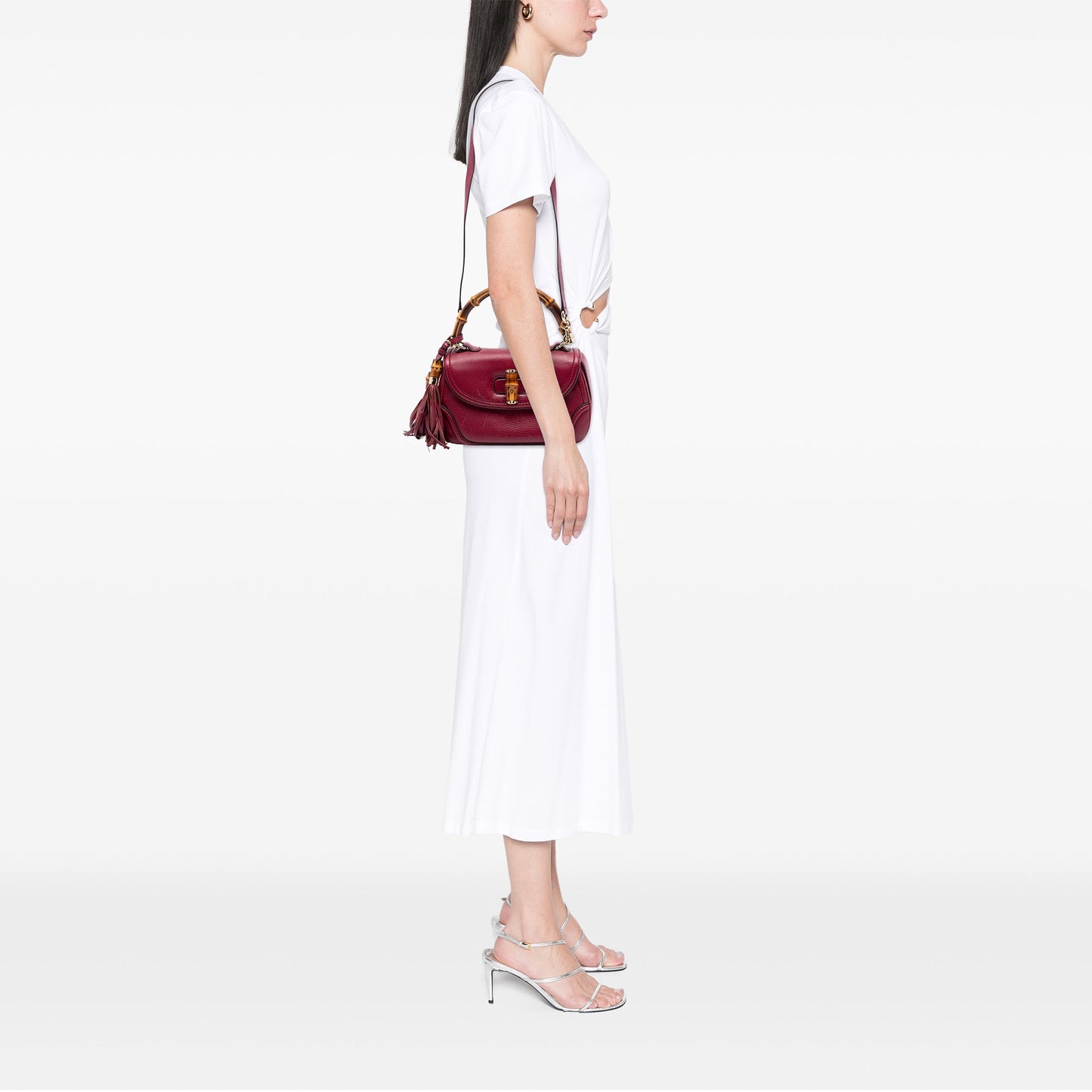 Gucci Medium Leather New Bamboo Satchel