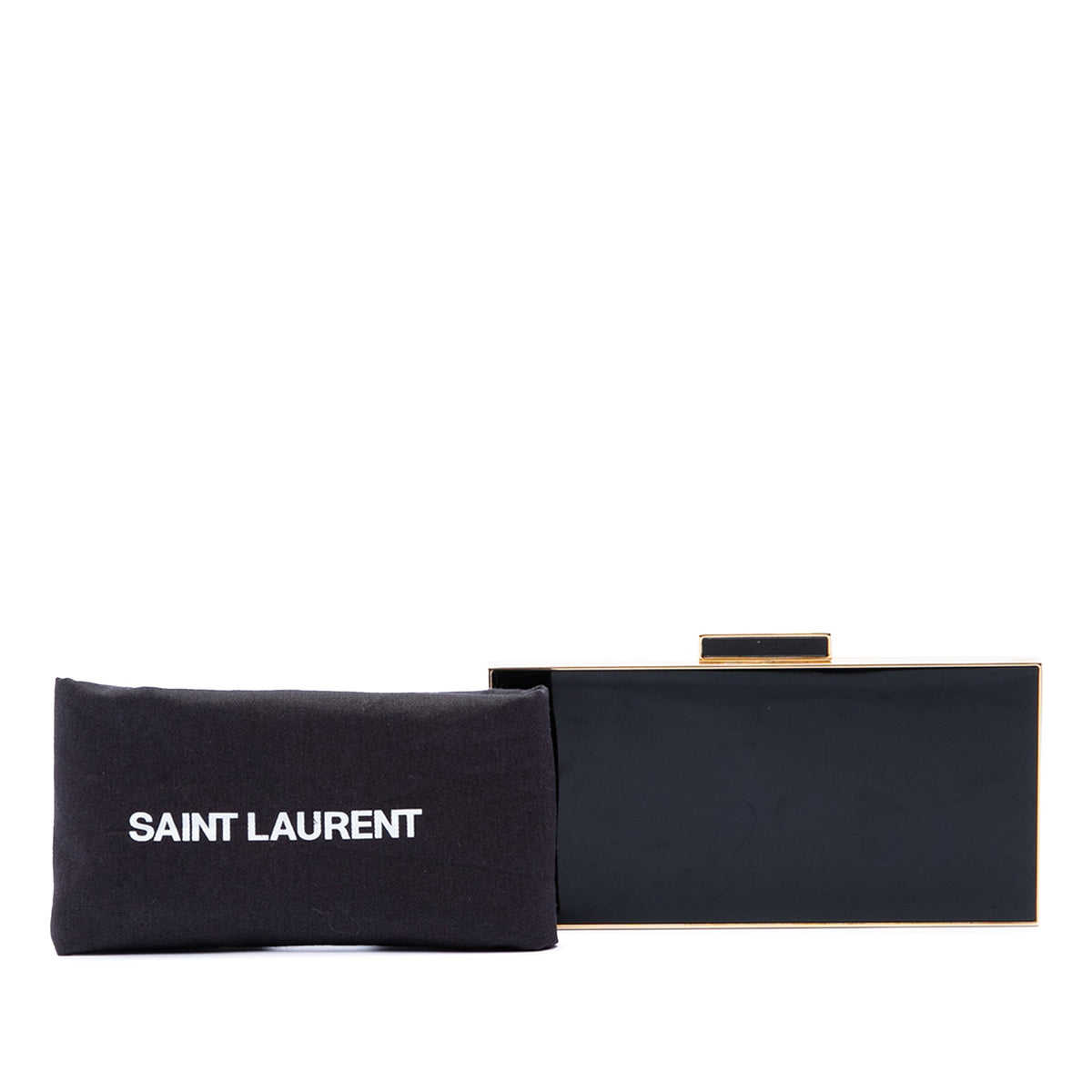 Saint Laurent Acrylic Box Minaudiere Clutch