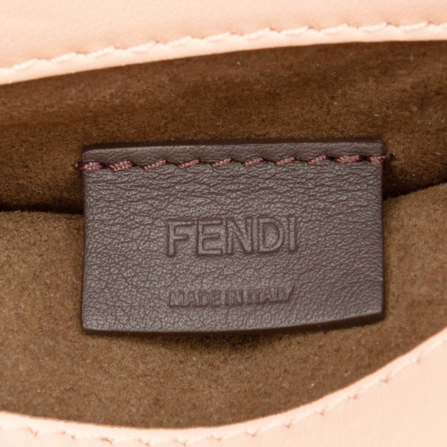 Fendi Mini Zucca Embossed Leather Sunshine Shopper Tote