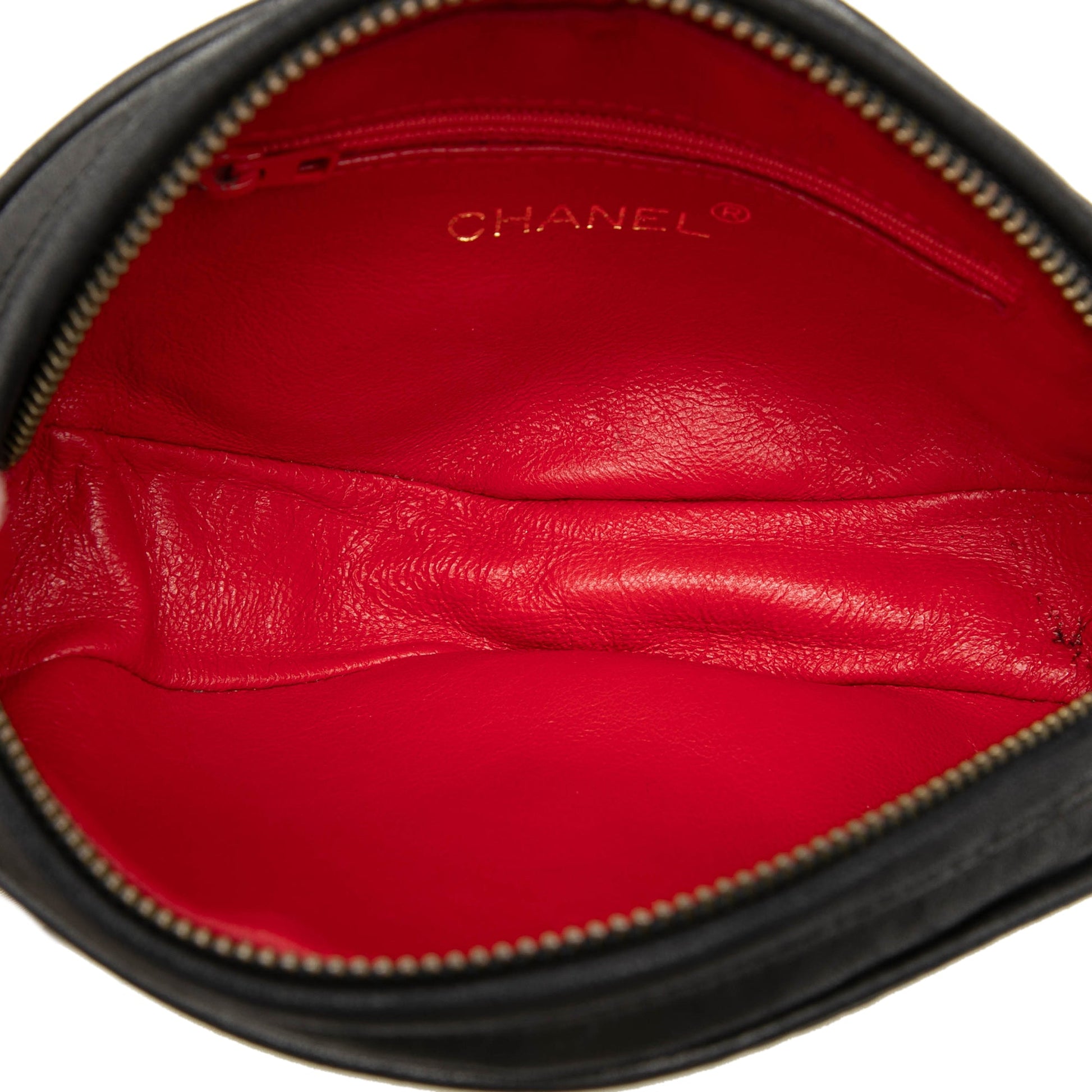 Chanel CC Quilted Satin Tassel Clutch