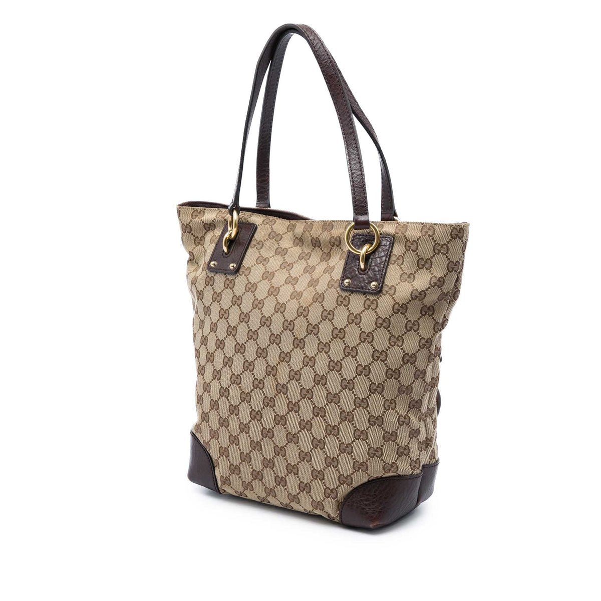 Gucci GG Canvas GG Charm Tote — Beige