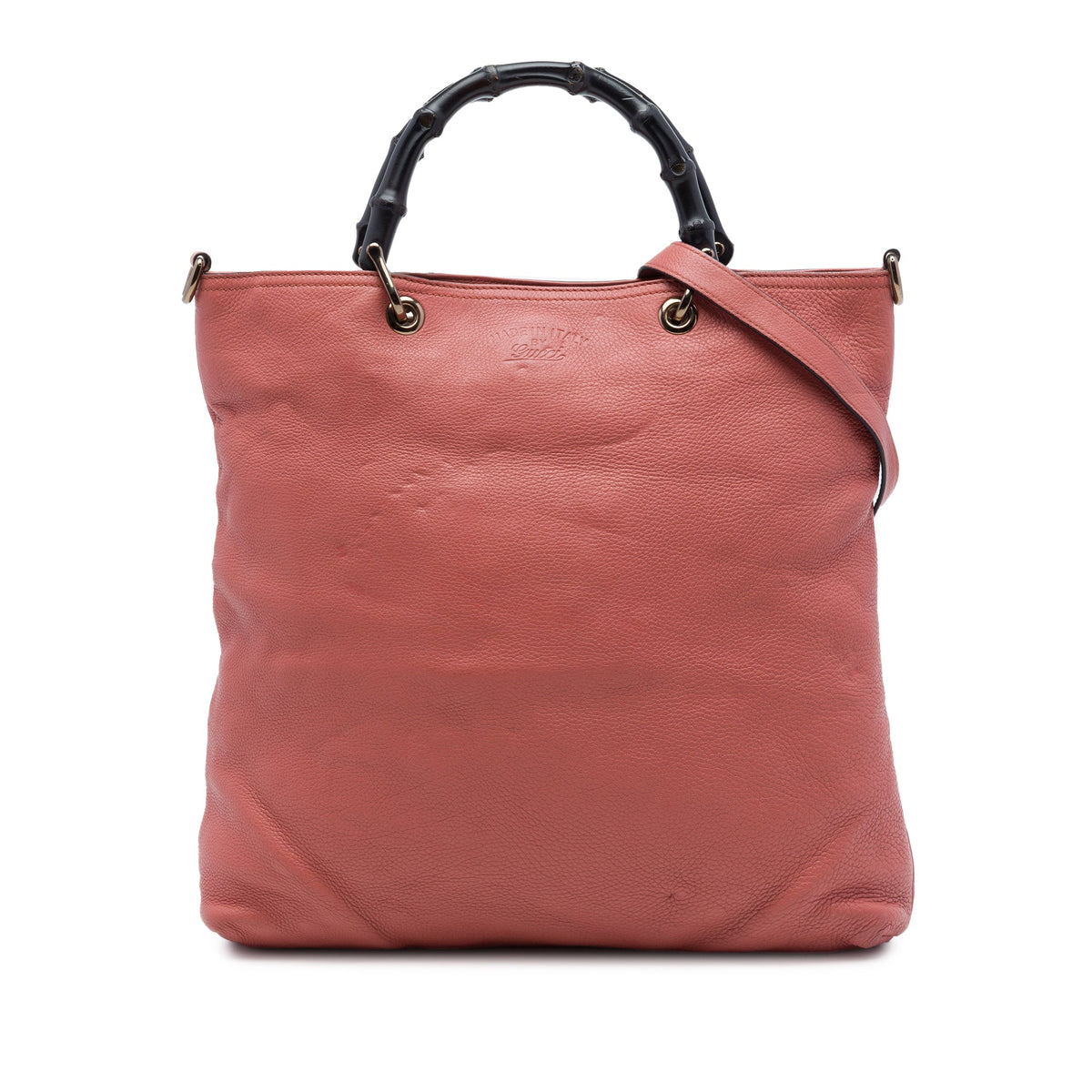 Gucci Tall Calfskin Bamboo Shopper Tote