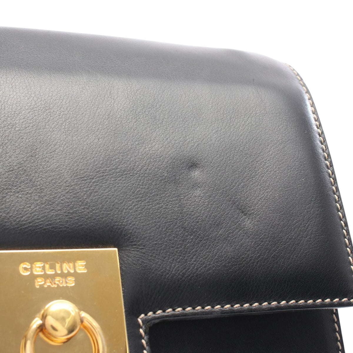 Celine Leather Crossbody — Black