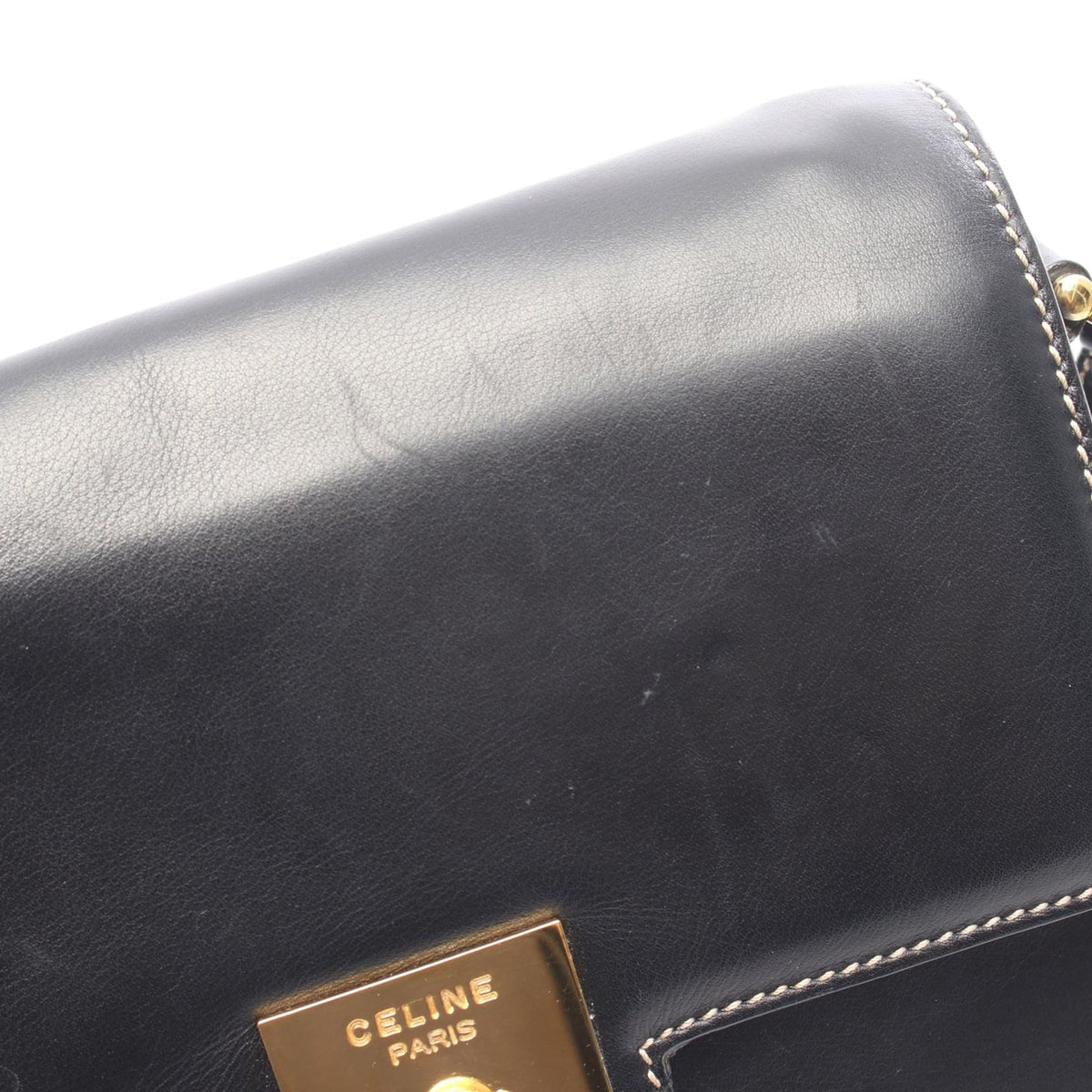 Celine Leather Crossbody — Black