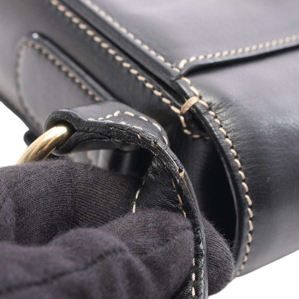 Celine Leather Crossbody — Black