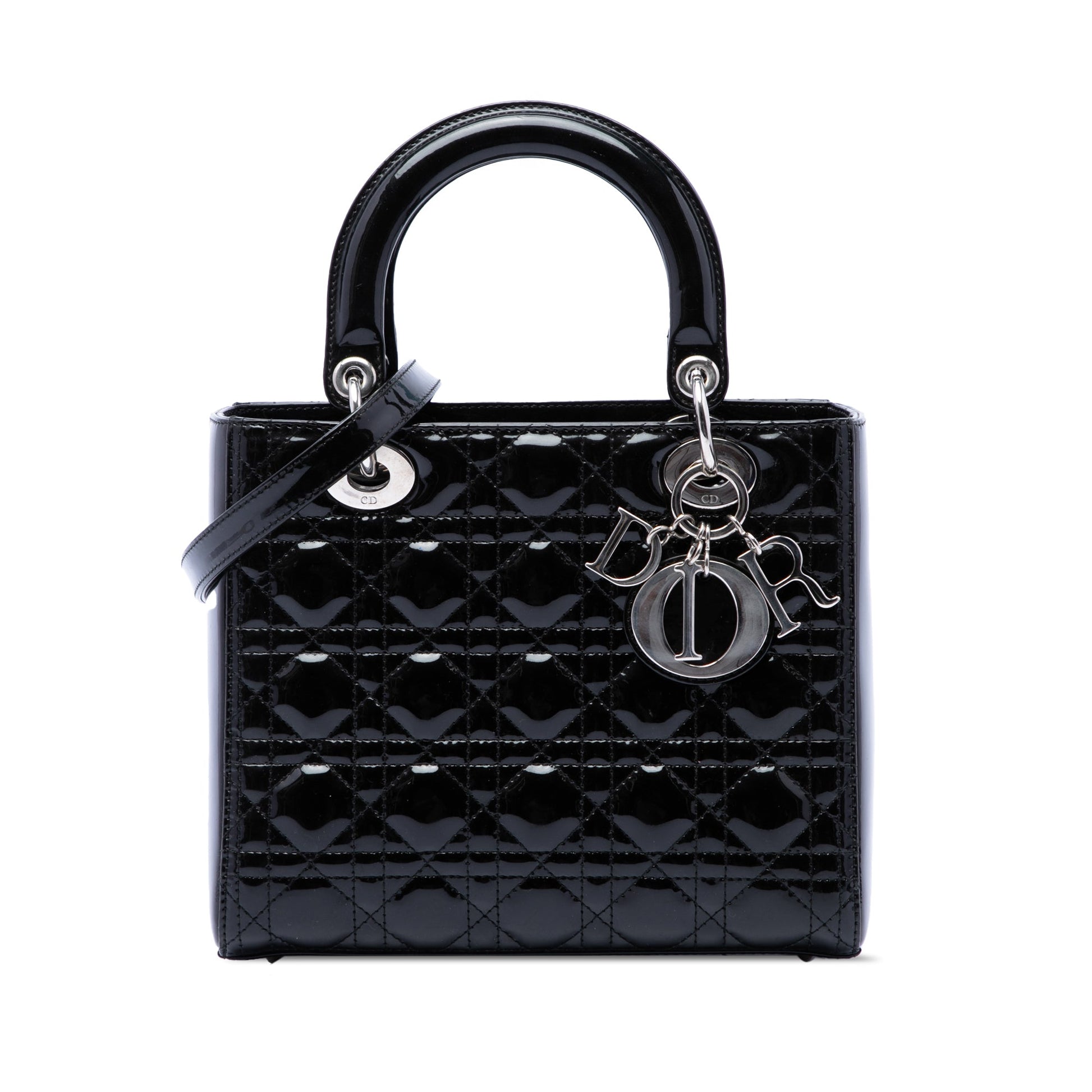 Dior Medium Patent Cannage Lady Dior