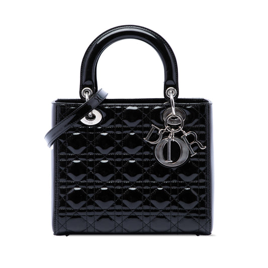 Dior Medium Patent Cannage Lady Dior