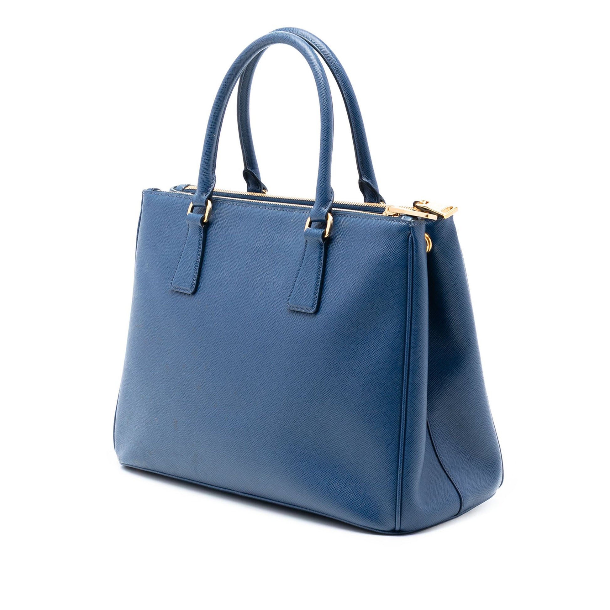 Prada Medium Saffiano Lux Galleria Double Zip Satchel