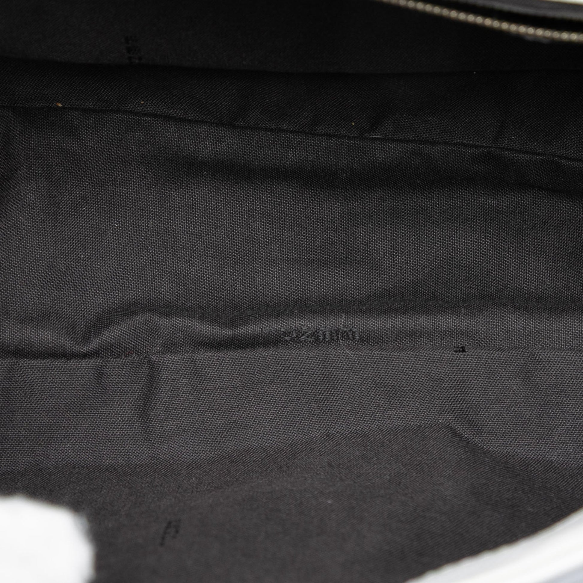 Fendi Large Zucca Embossed Leather Baguette Satchel