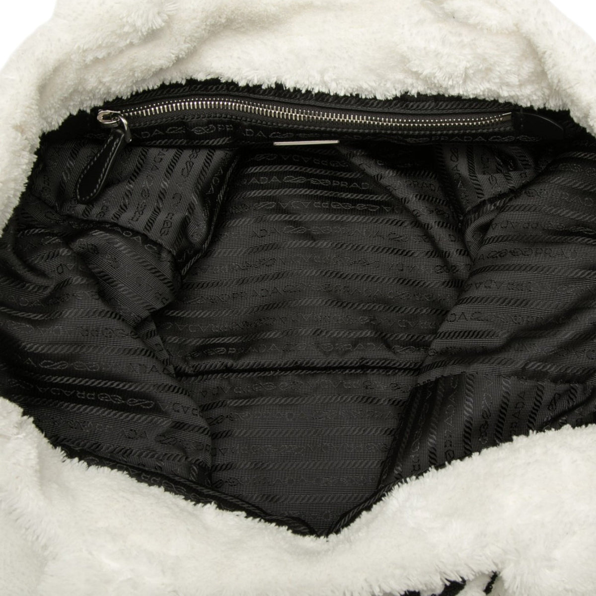 Prada Spugna Terry Cloth Logo Tote
