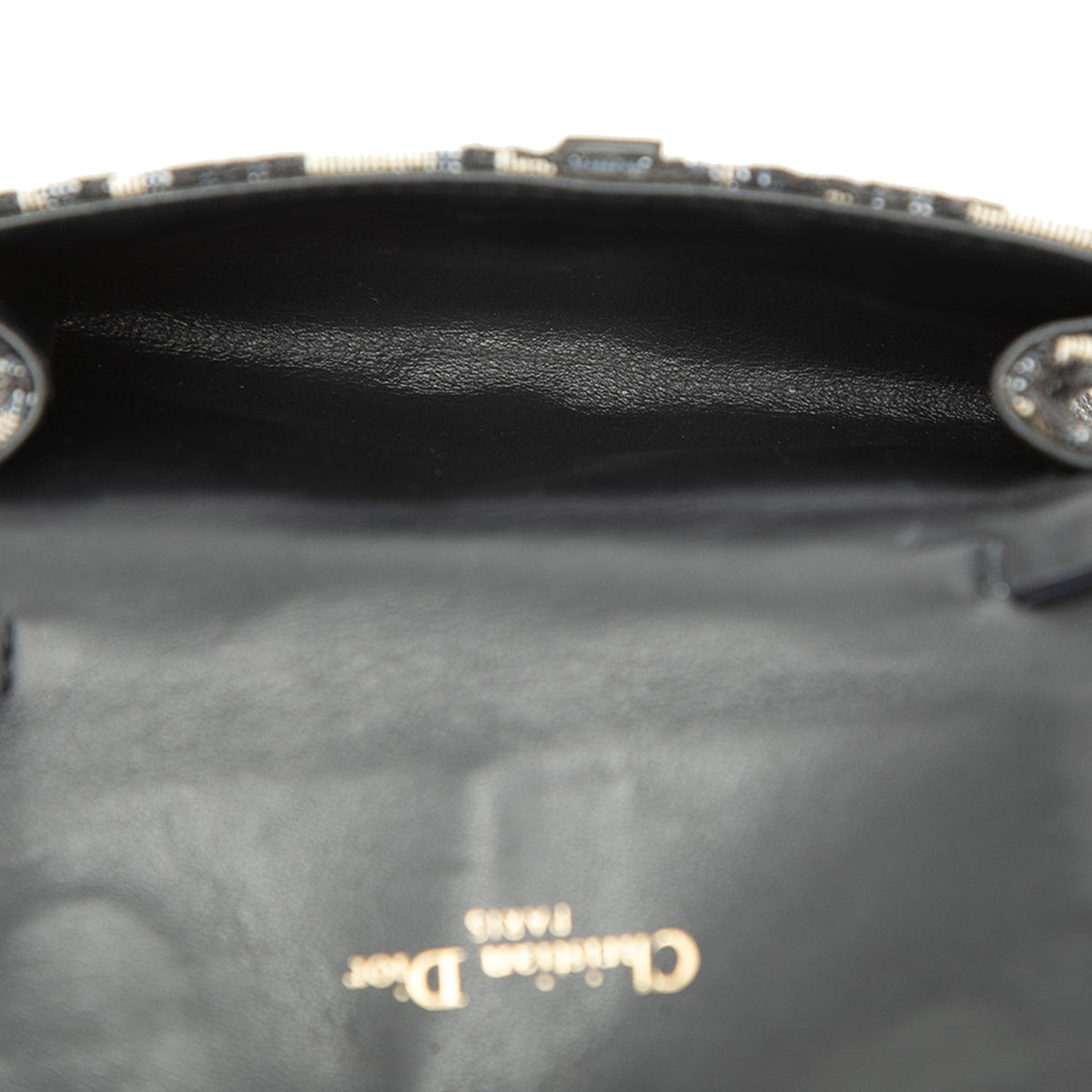 Dior Nano Oblique Canvas Saddle Chain Pouch — Blue