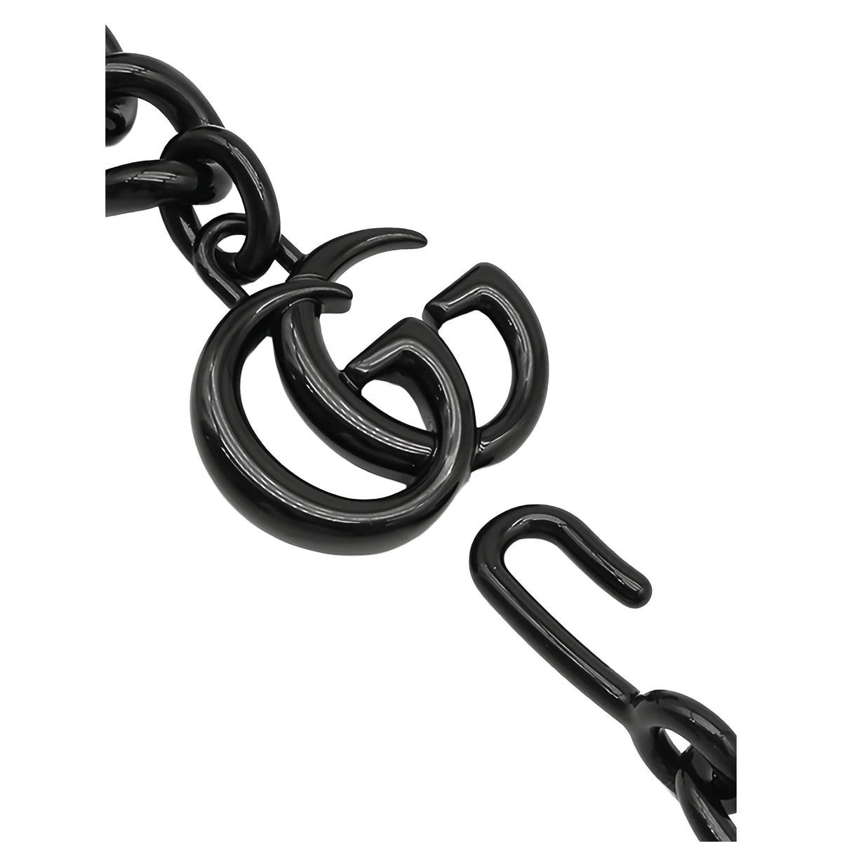 Gucci GG Marmont Matelasse Calfskin Monochrome Chain Belt Bag — Black