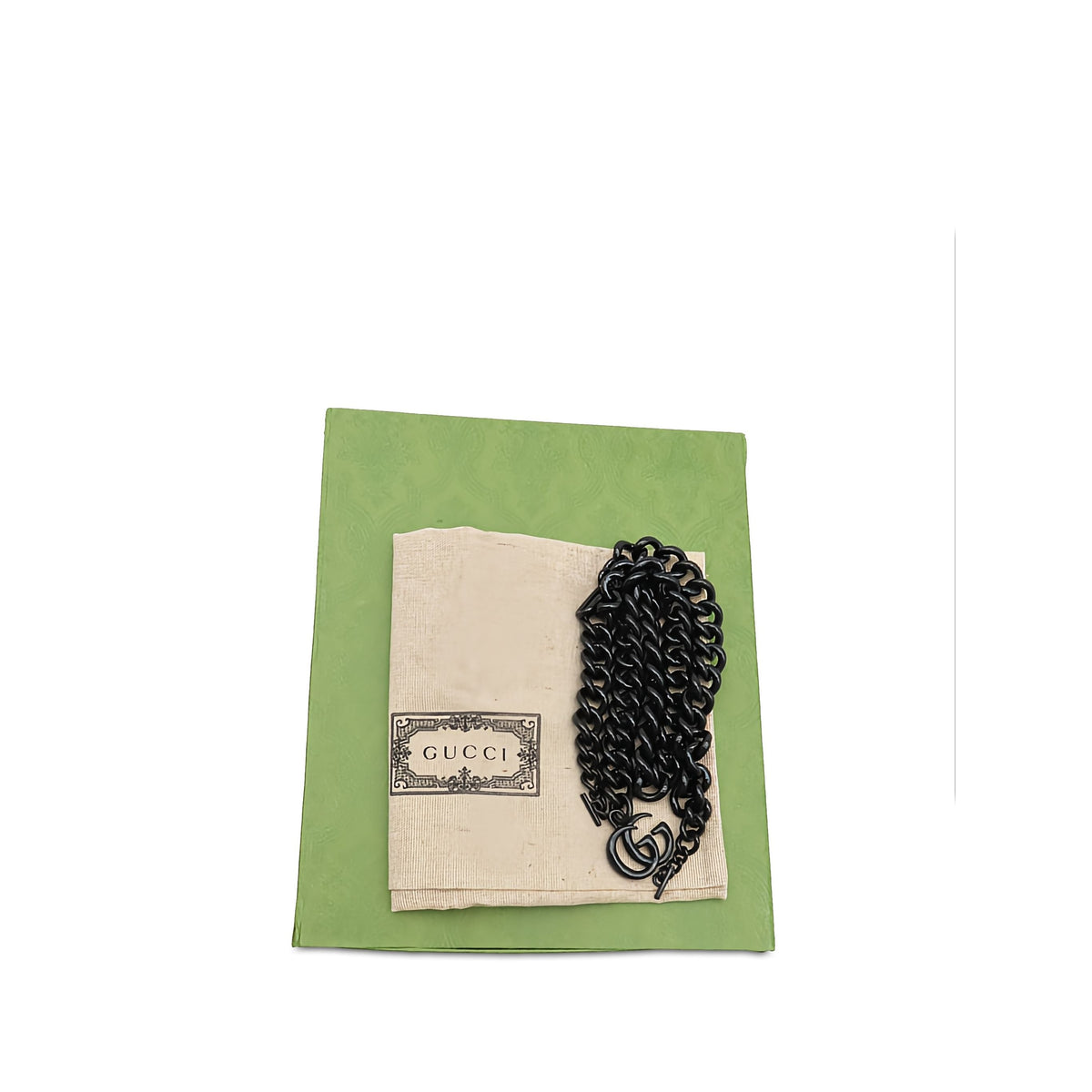 Gucci GG Marmont Matelasse Calfskin Monochrome Chain Belt Bag — Black