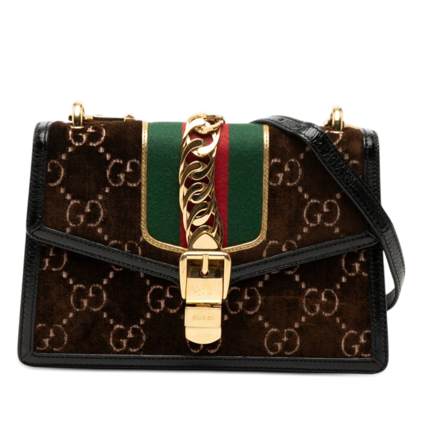 Gucci Small GG Velvet Sylvie Crossbody