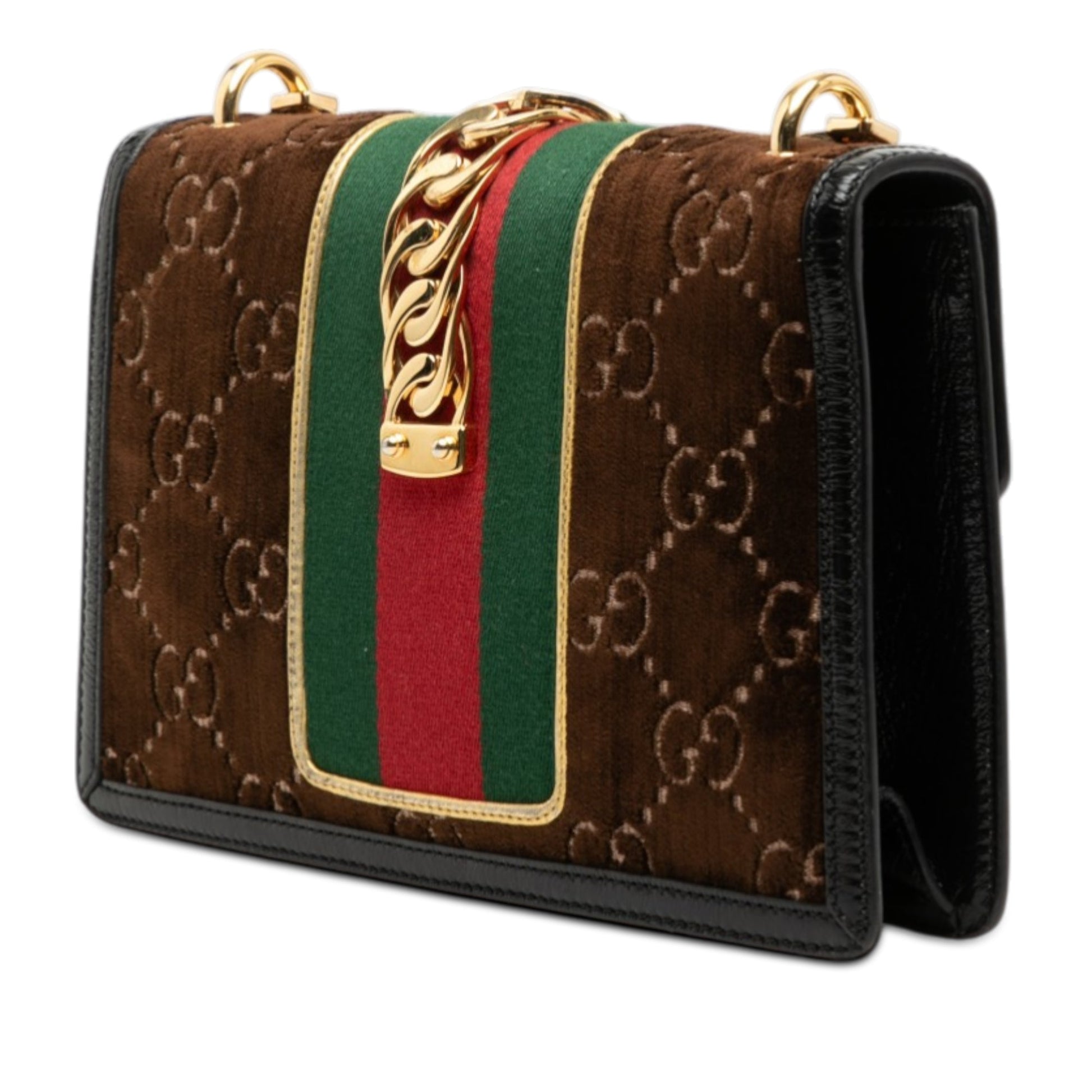 Gucci Small GG Velvet Sylvie Crossbody