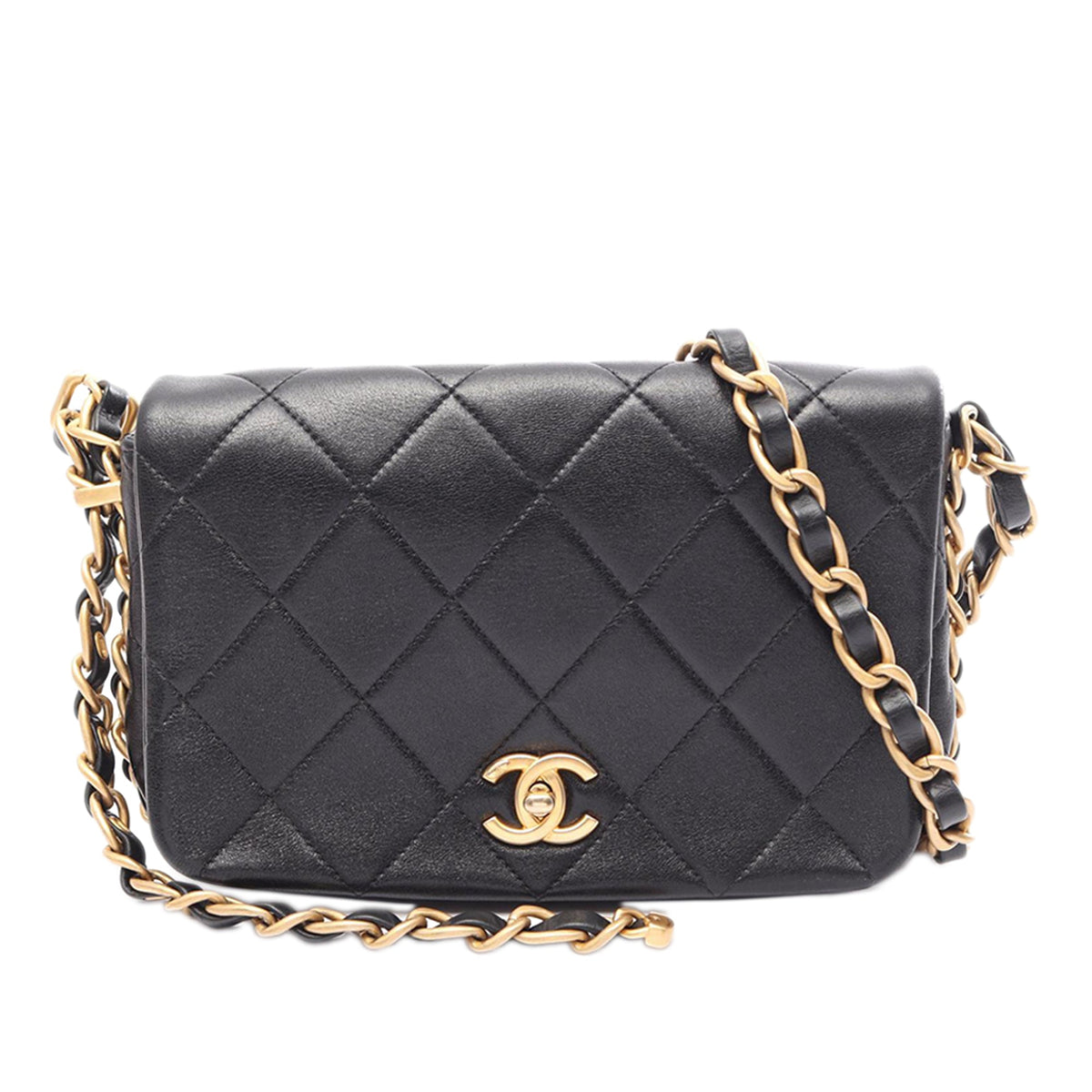 Chanel CC Quilted Lambskin Single Flap