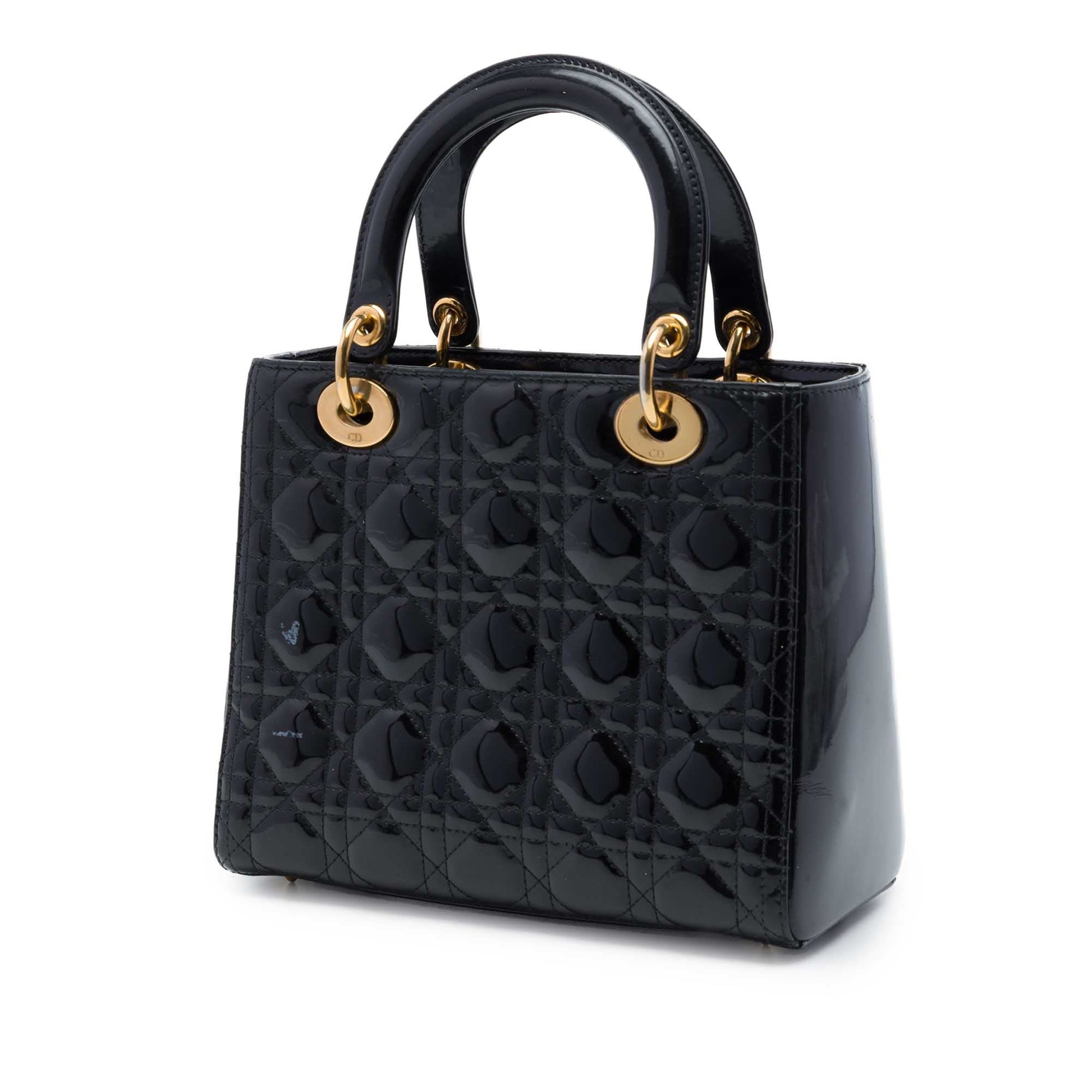 Dior Medium Patent Cannage Lady Dior