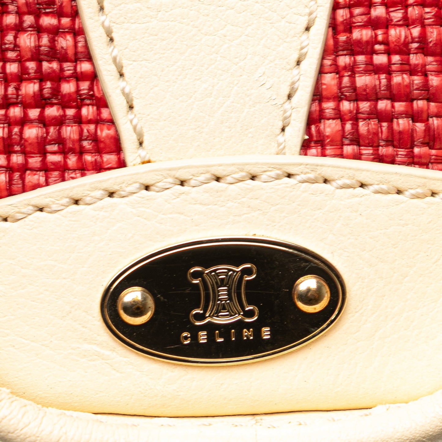 Celine Raffia Shoulder Bag