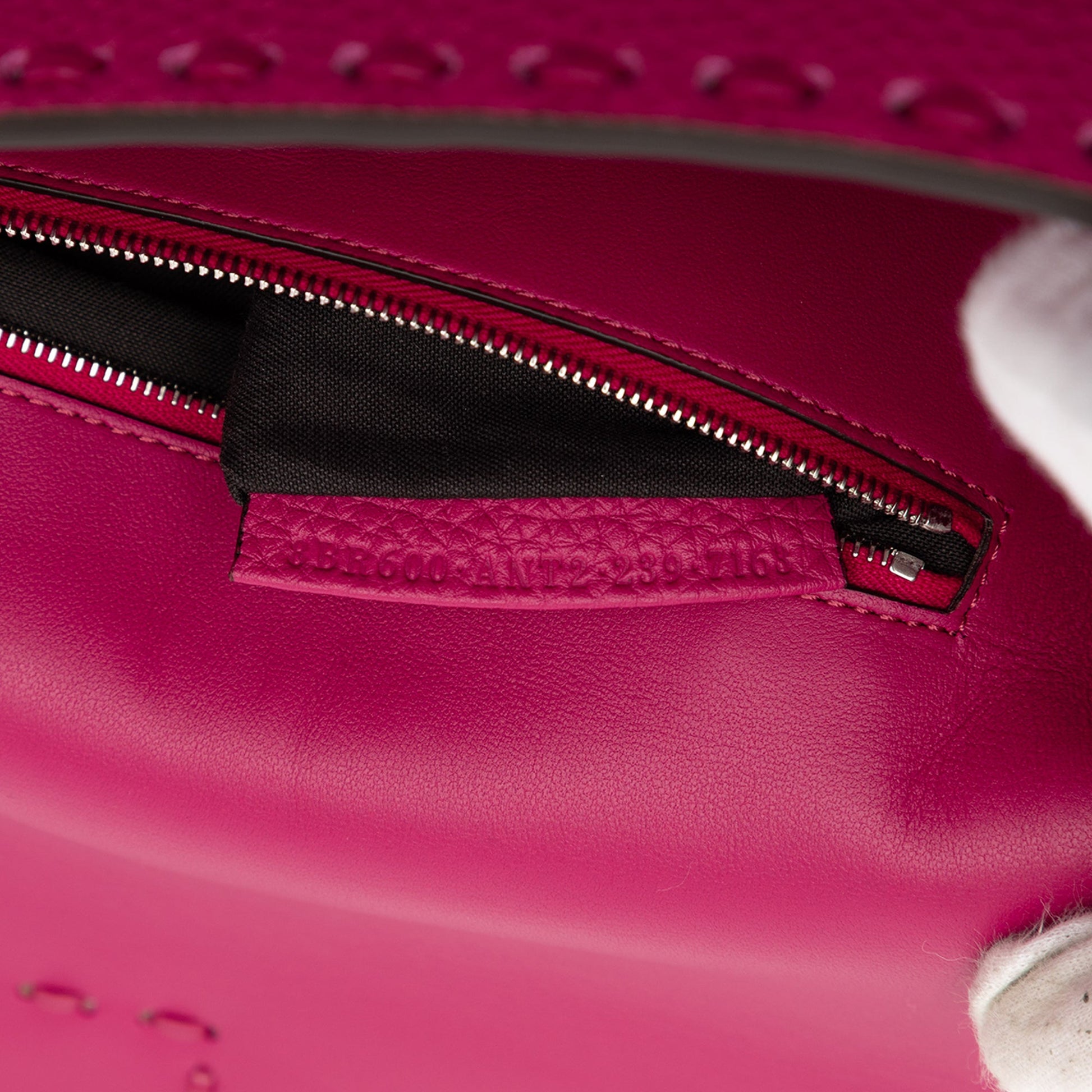 Fendi Leather Selleria Baguette Satchel