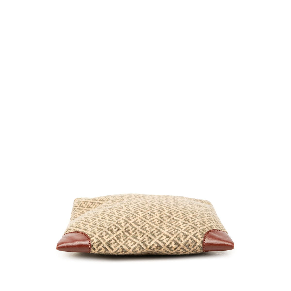 Fendi Zucchino Wool Crossbody — Beige