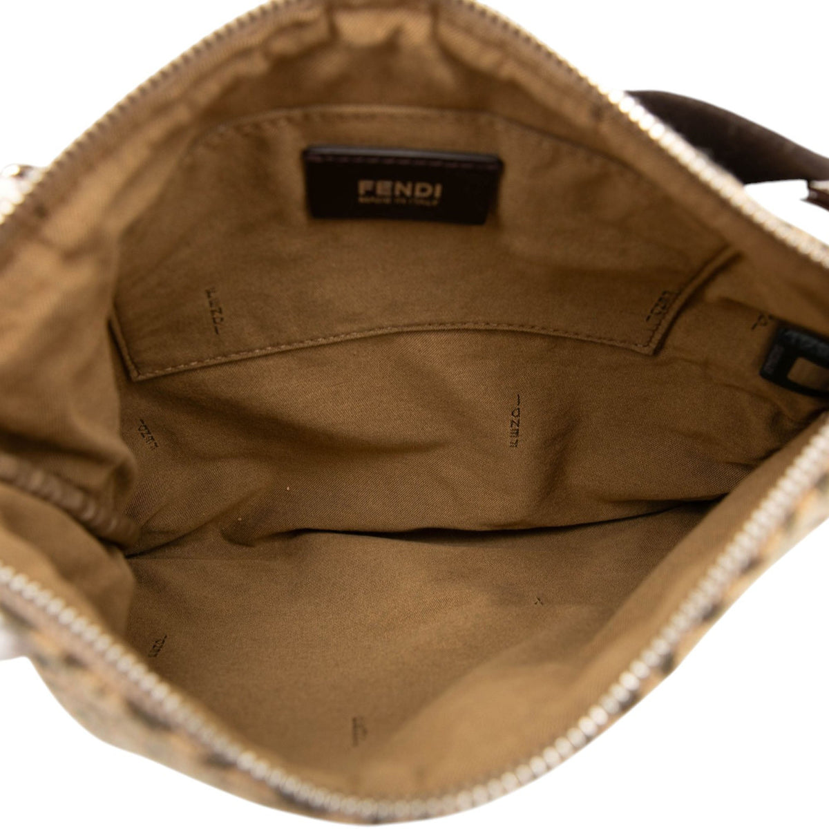 Fendi Zucchino Wool Crossbody — Beige