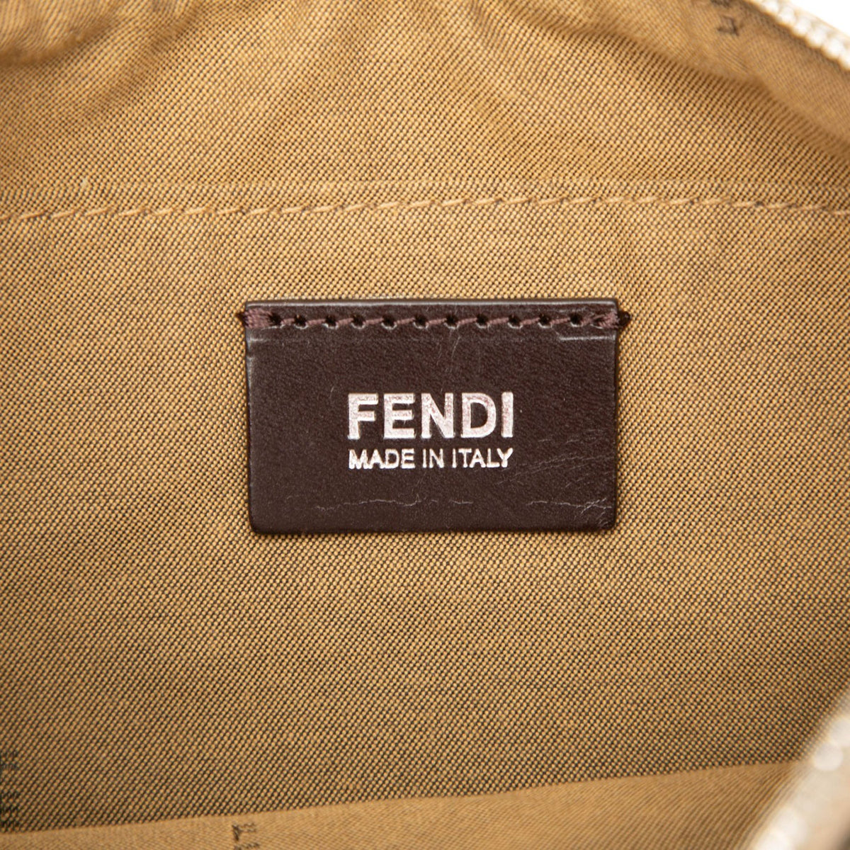Fendi Zucchino Wool Crossbody — Beige