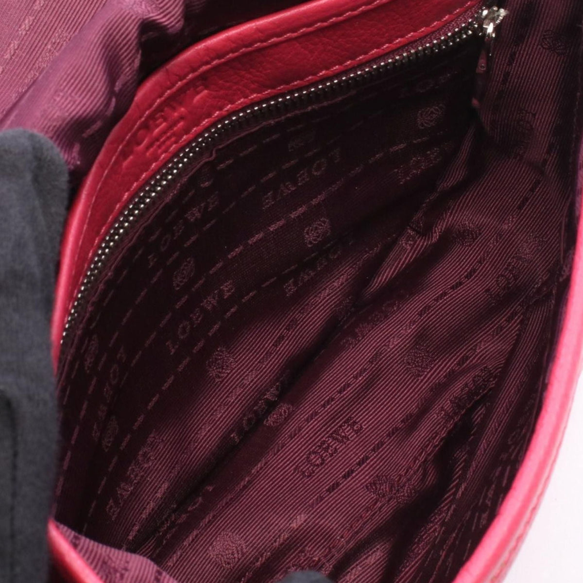 LOEWE Leather Heritage Crossbody — Pink