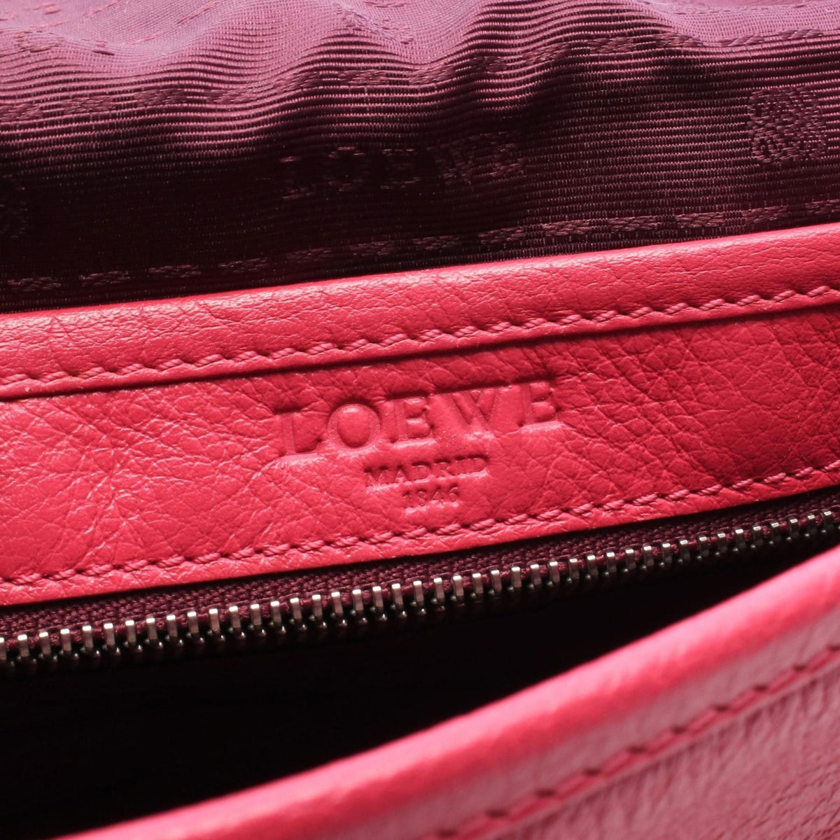 LOEWE Leather Heritage Crossbody — Pink