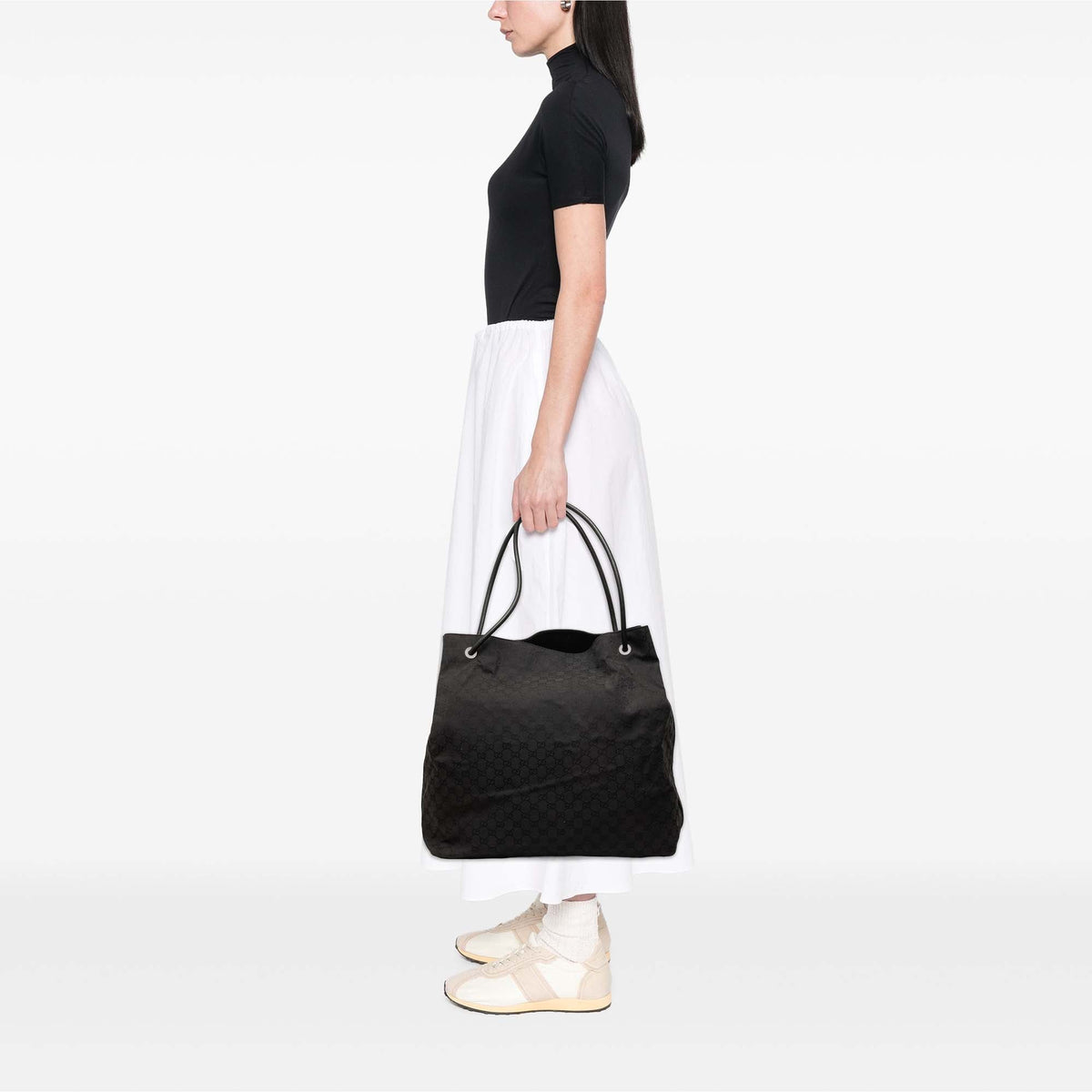 Gucci GG Canvas Gifford Tote — Black