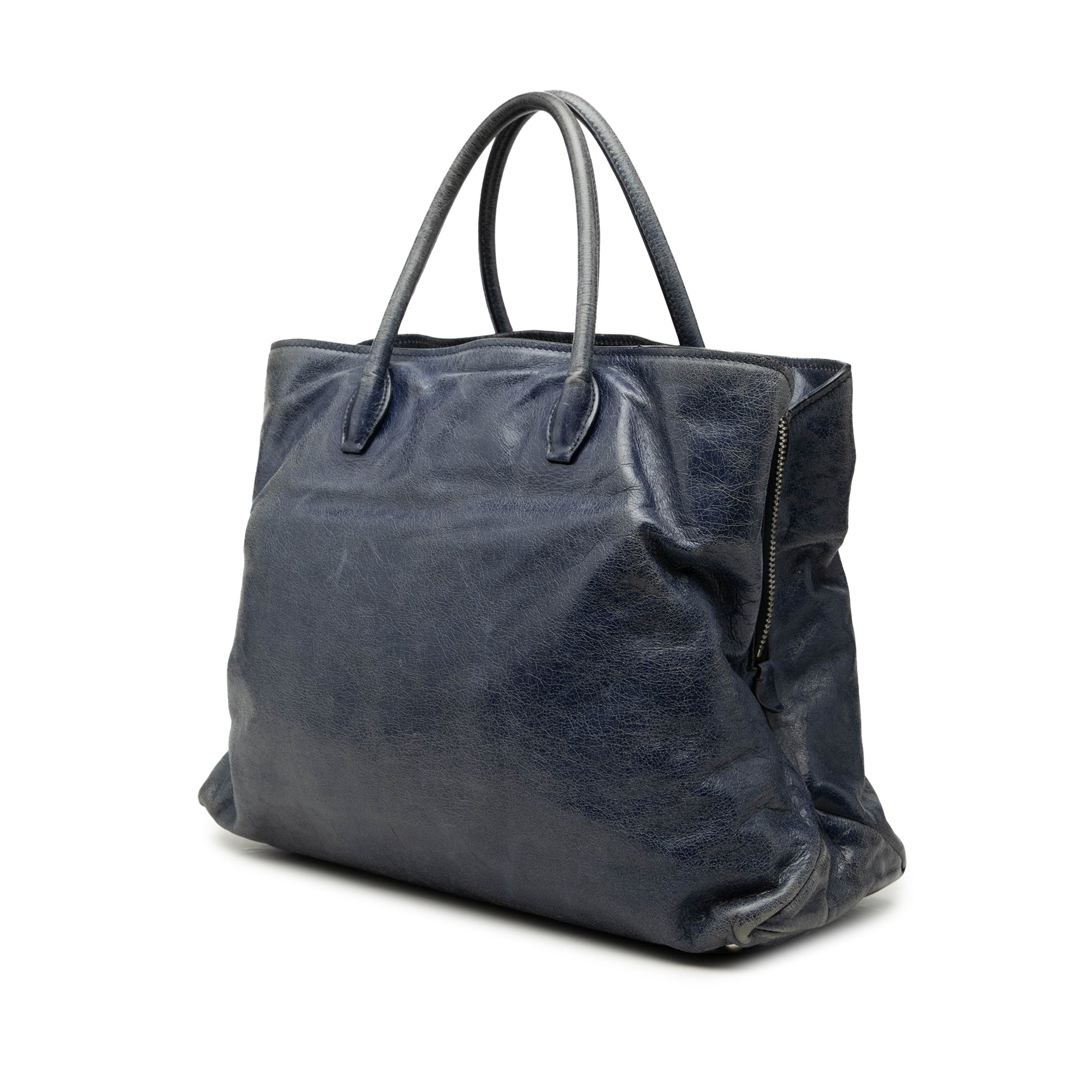 Miu Miu Crinkled Calfskin Convertible Tote
