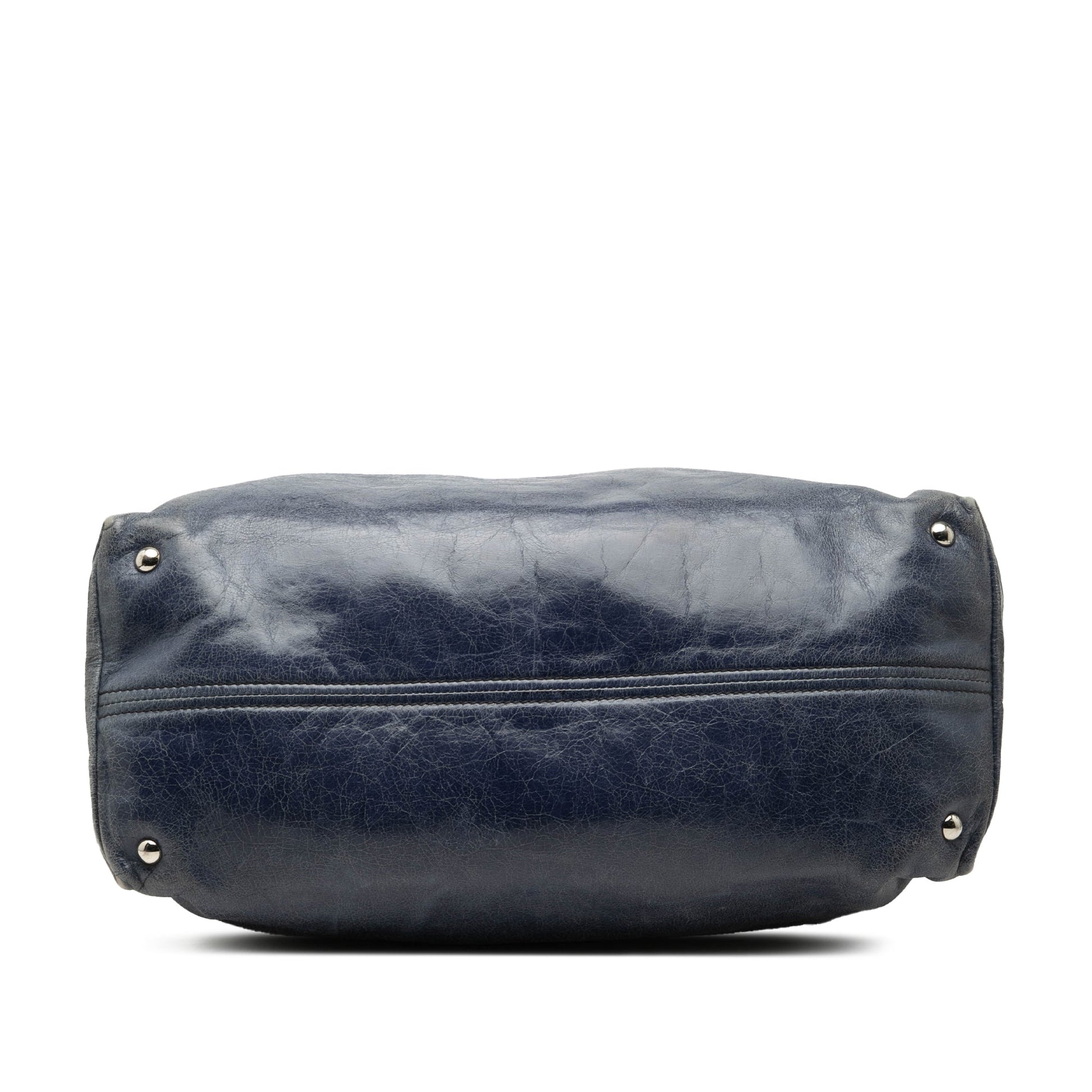 Miu Miu Crinkled Calfskin Convertible Tote