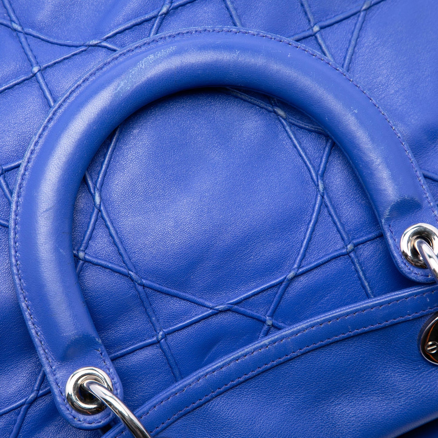 Dior Medium Lambskin Cannage Polochon Granville Satchel