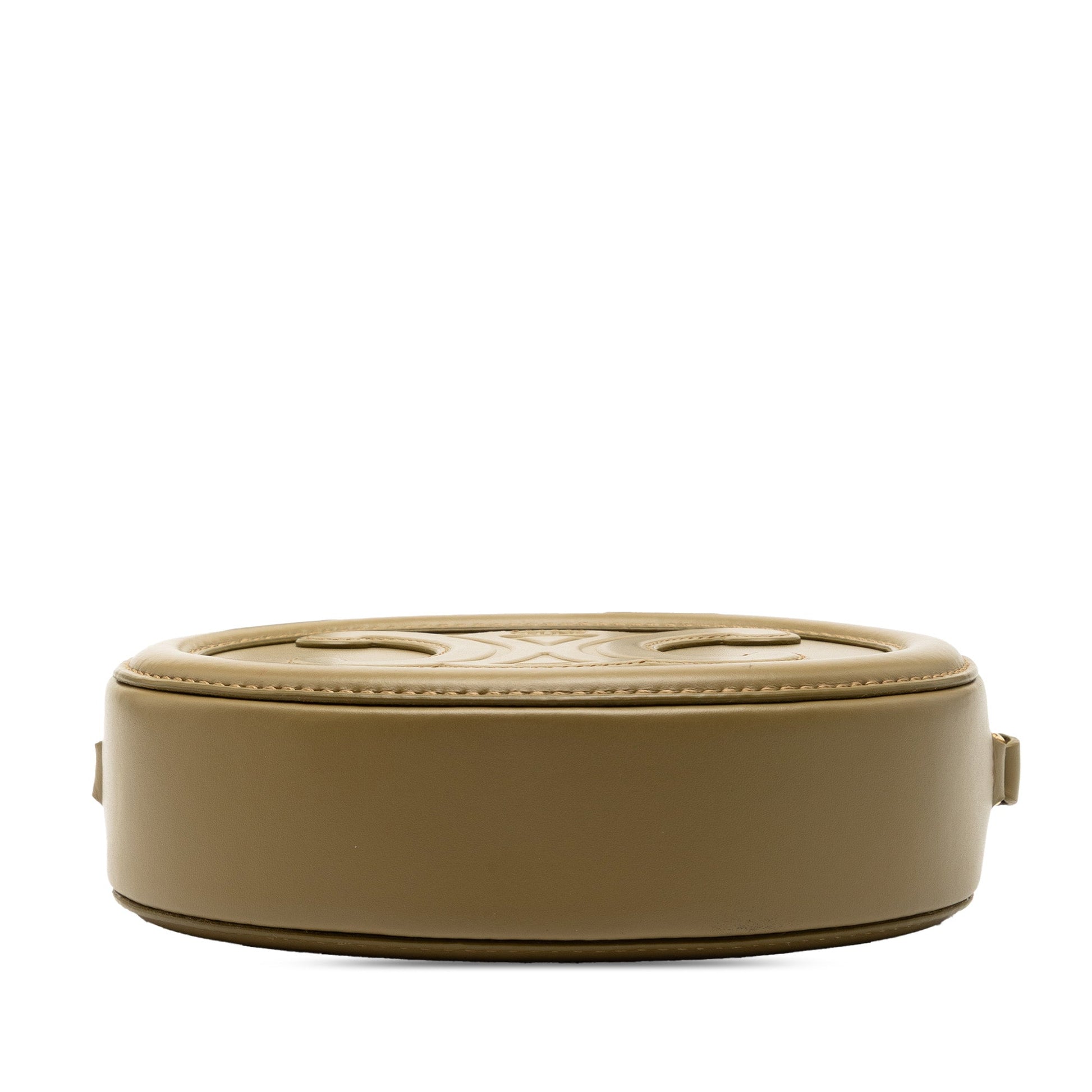 Celine Small Calfskin Cuir Triomphe Oval Crossbody