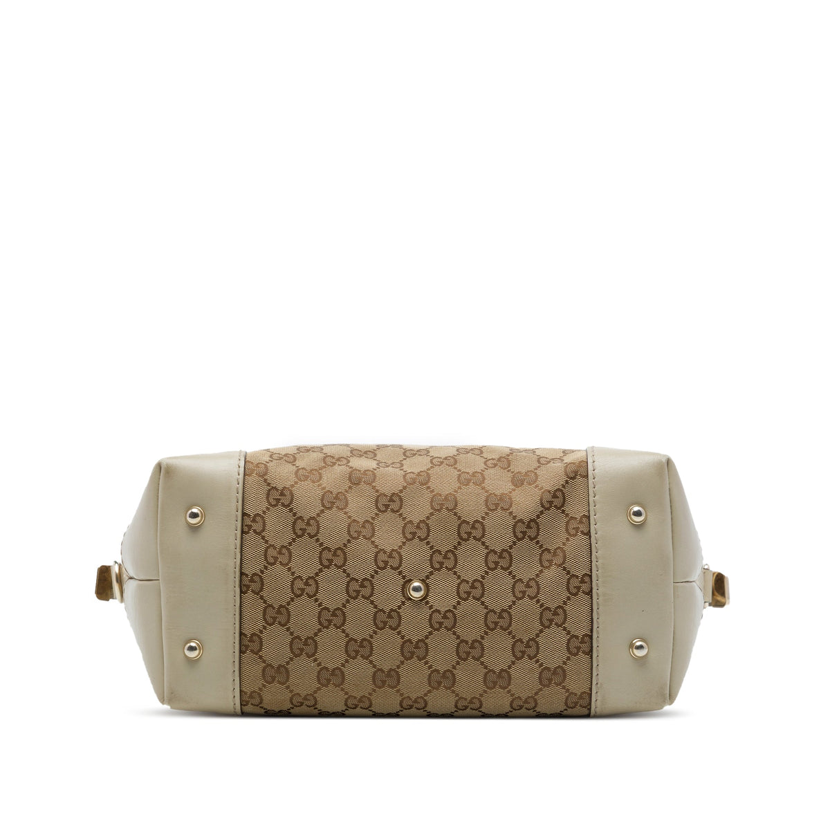 Gucci GG Canvas Heart Bit Satchel — Brown